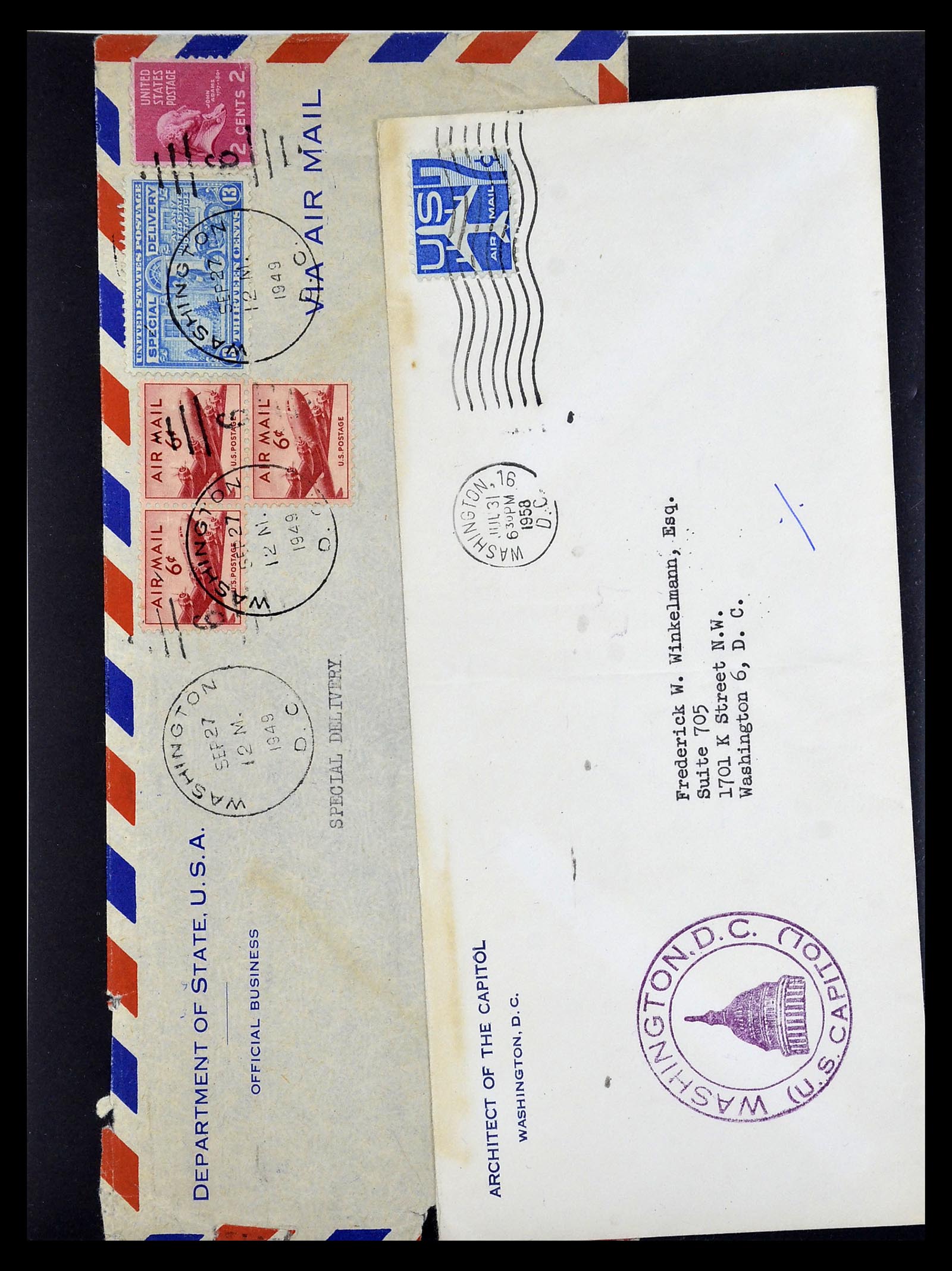 34801 058 - Postzegelverzameling 34801 USA dienst brieven 1840-2000.