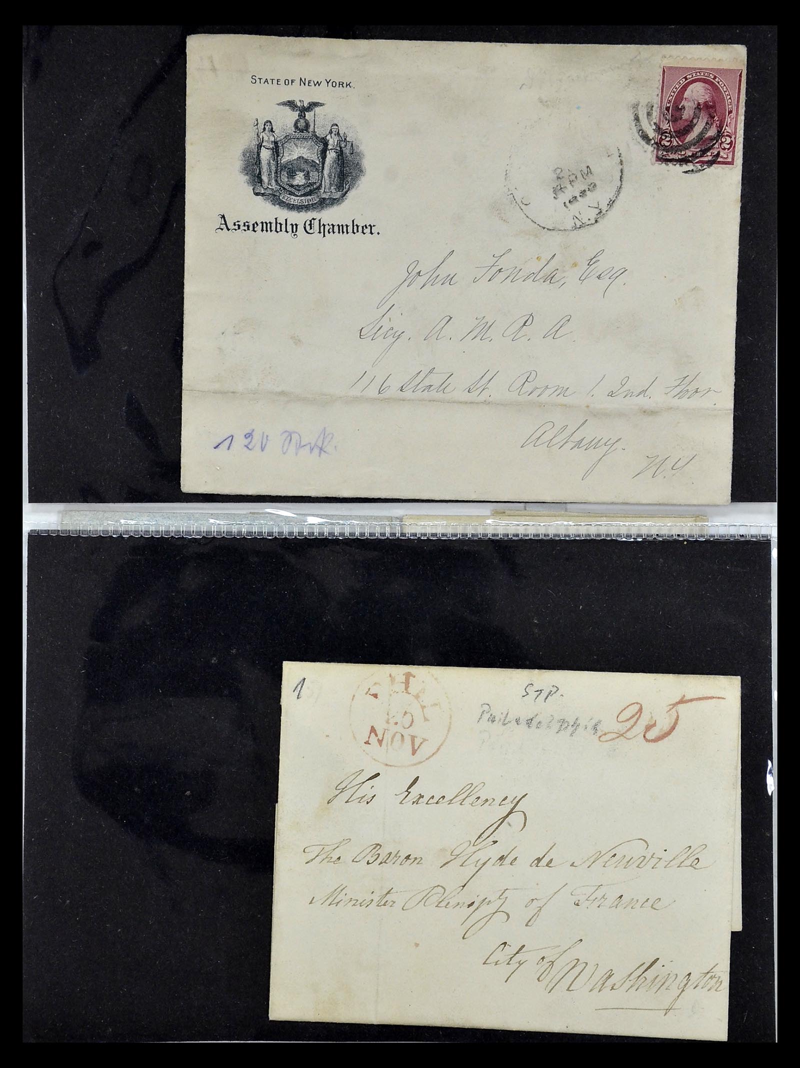34801 067 - Postzegelverzameling 34801 USA dienst brieven 1840-2000.