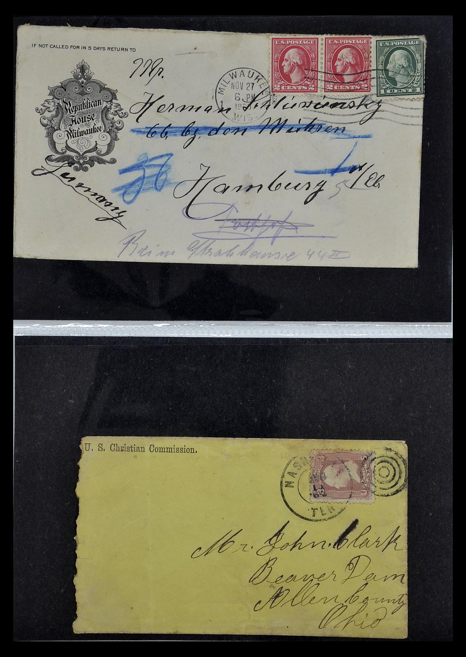 34801 072 - Postzegelverzameling 34801 USA dienst brieven 1840-2000.