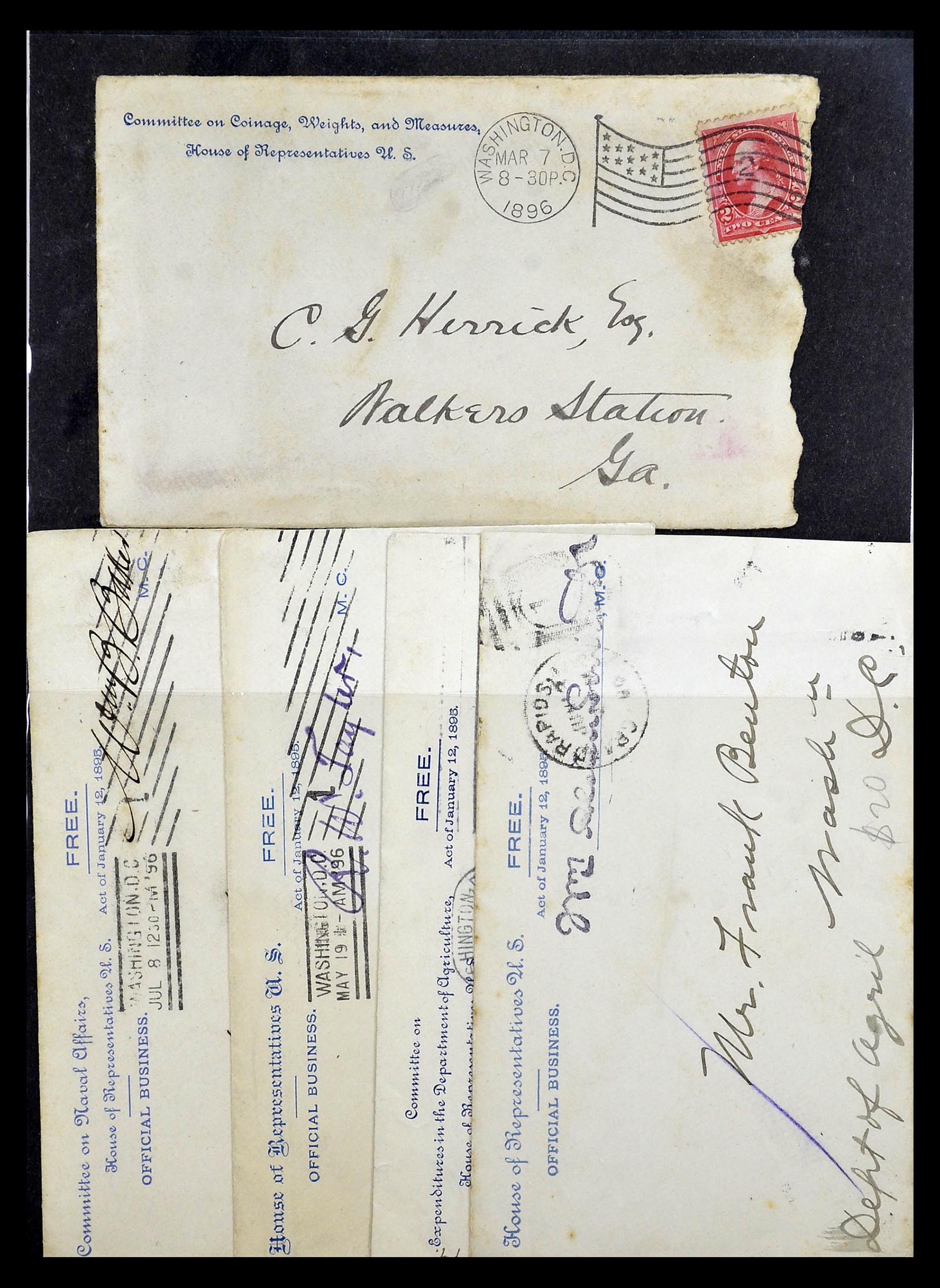 34801 076 - Postzegelverzameling 34801 USA dienst brieven 1840-2000.