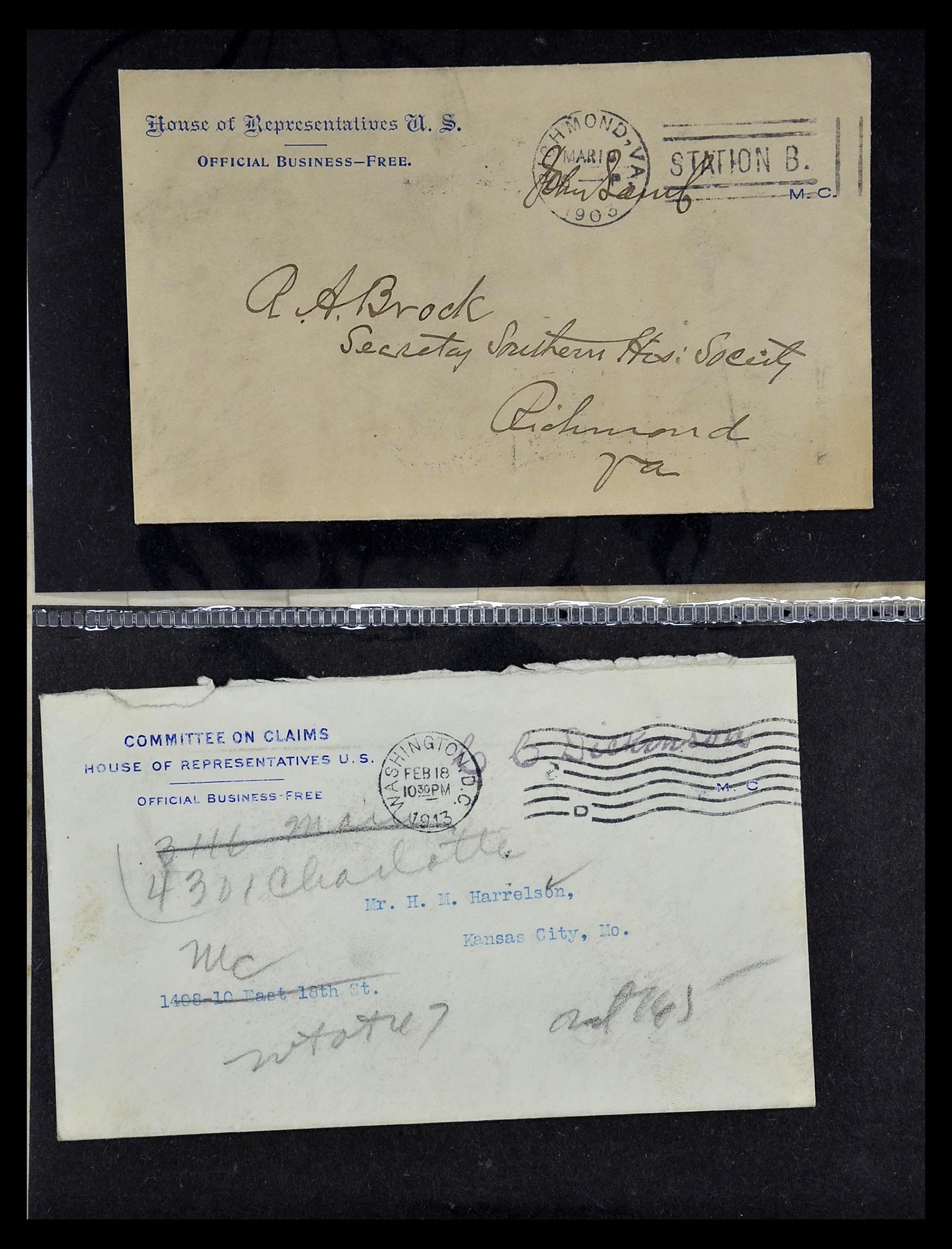 34801 077 - Postzegelverzameling 34801 USA dienst brieven 1840-2000.
