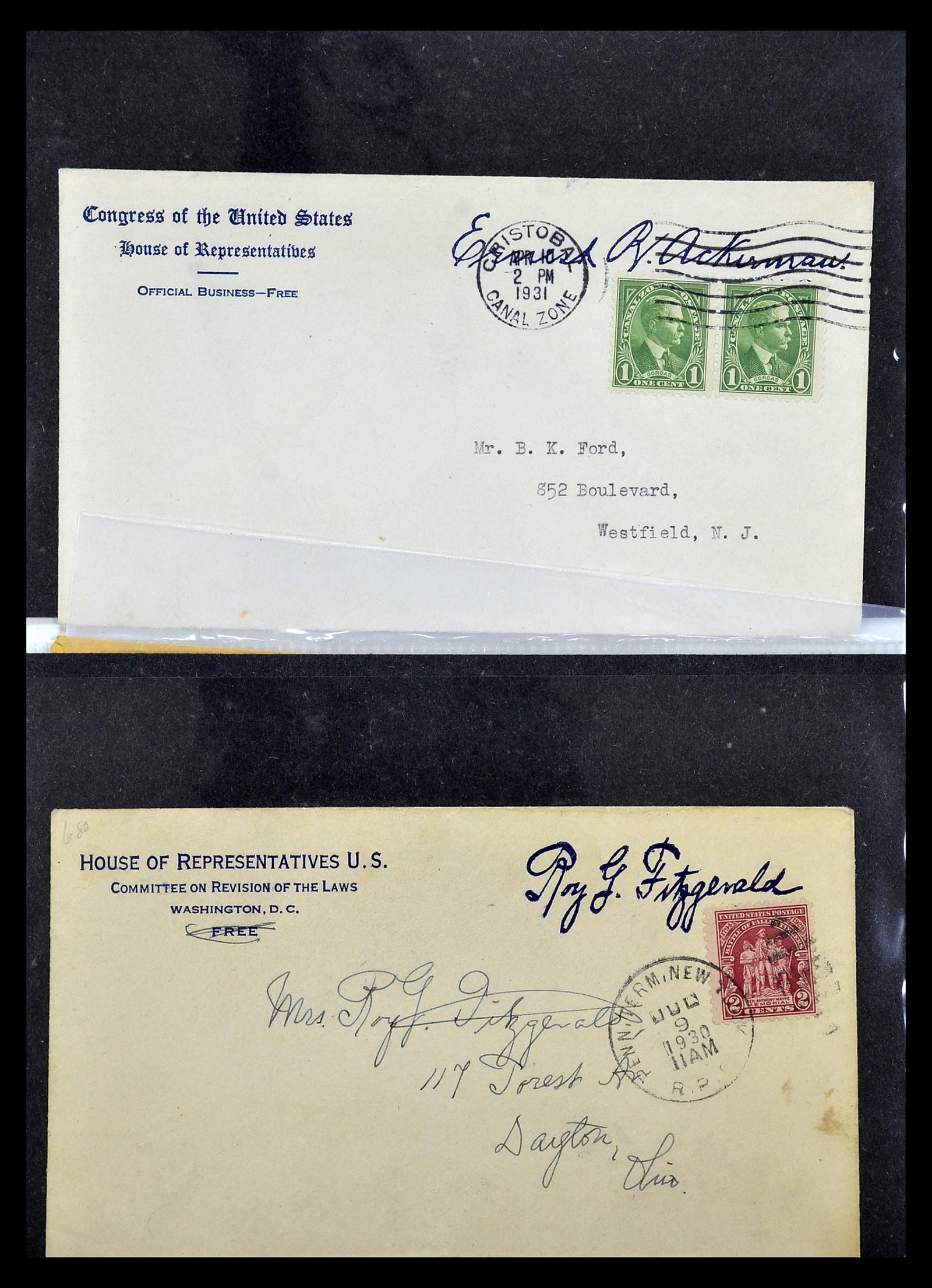 34801 084 - Postzegelverzameling 34801 USA dienst brieven 1840-2000.