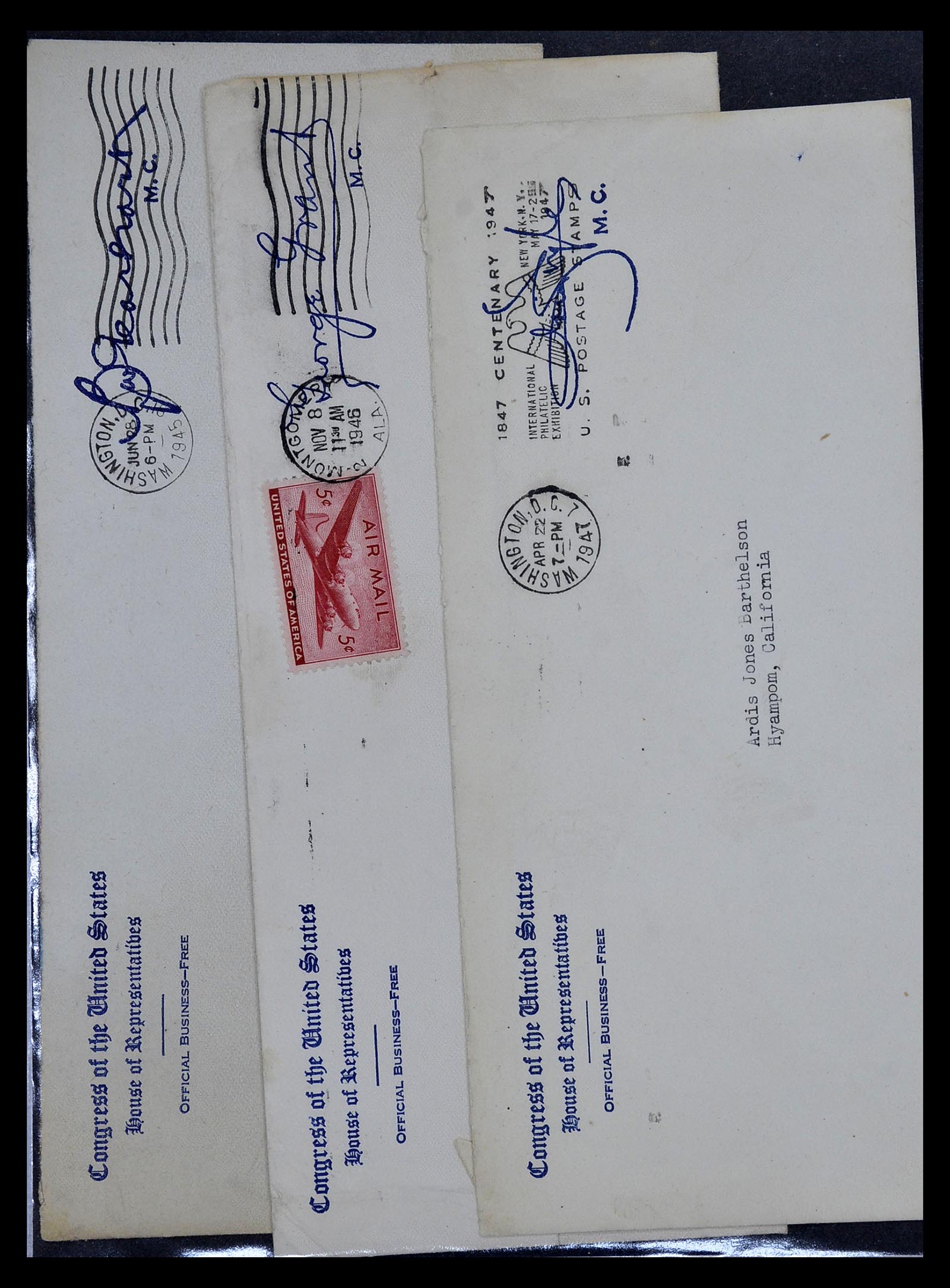 34801 093 - Postzegelverzameling 34801 USA dienst brieven 1840-2000.