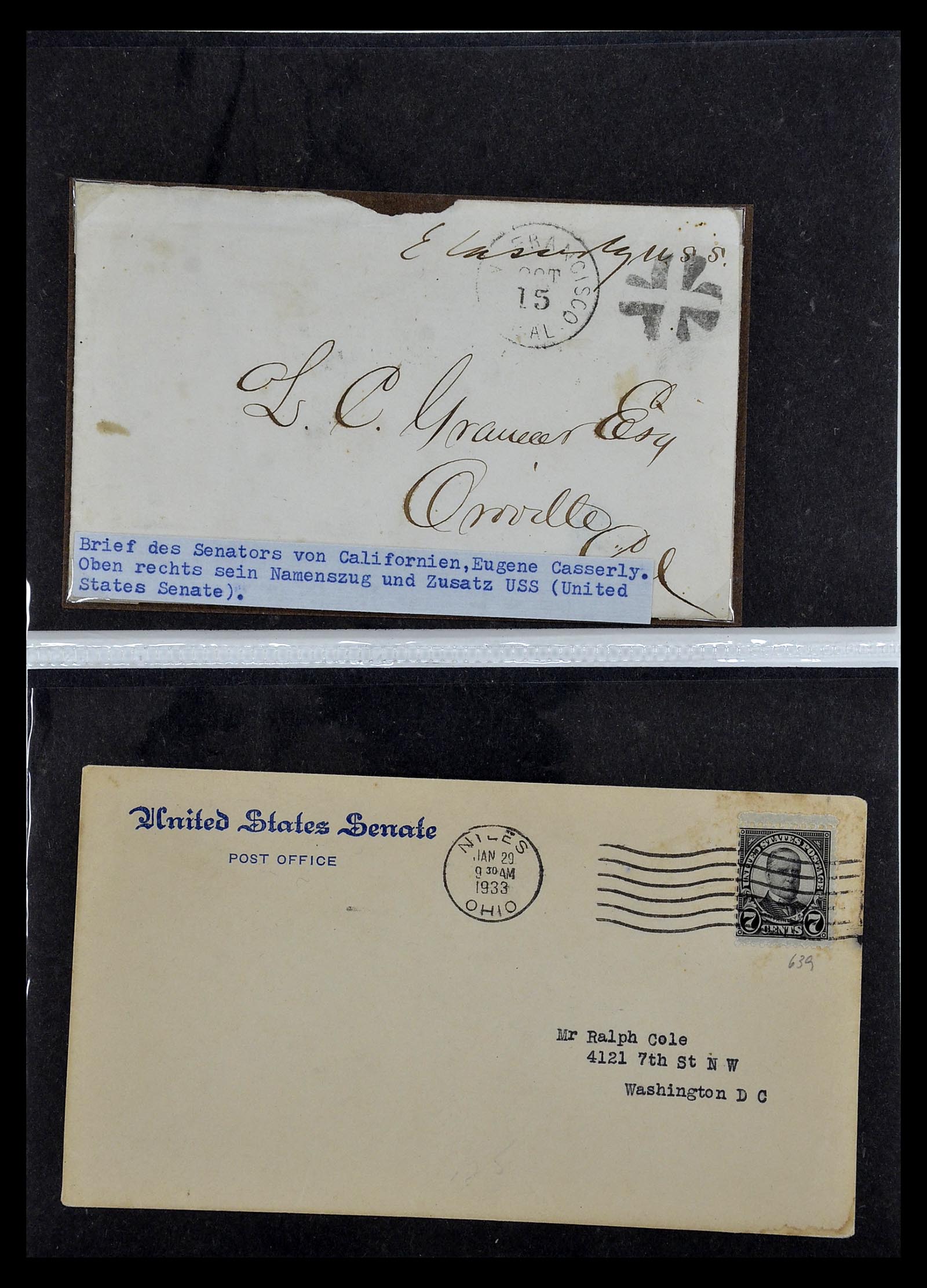 34801 130 - Postzegelverzameling 34801 USA dienst brieven 1840-2000.