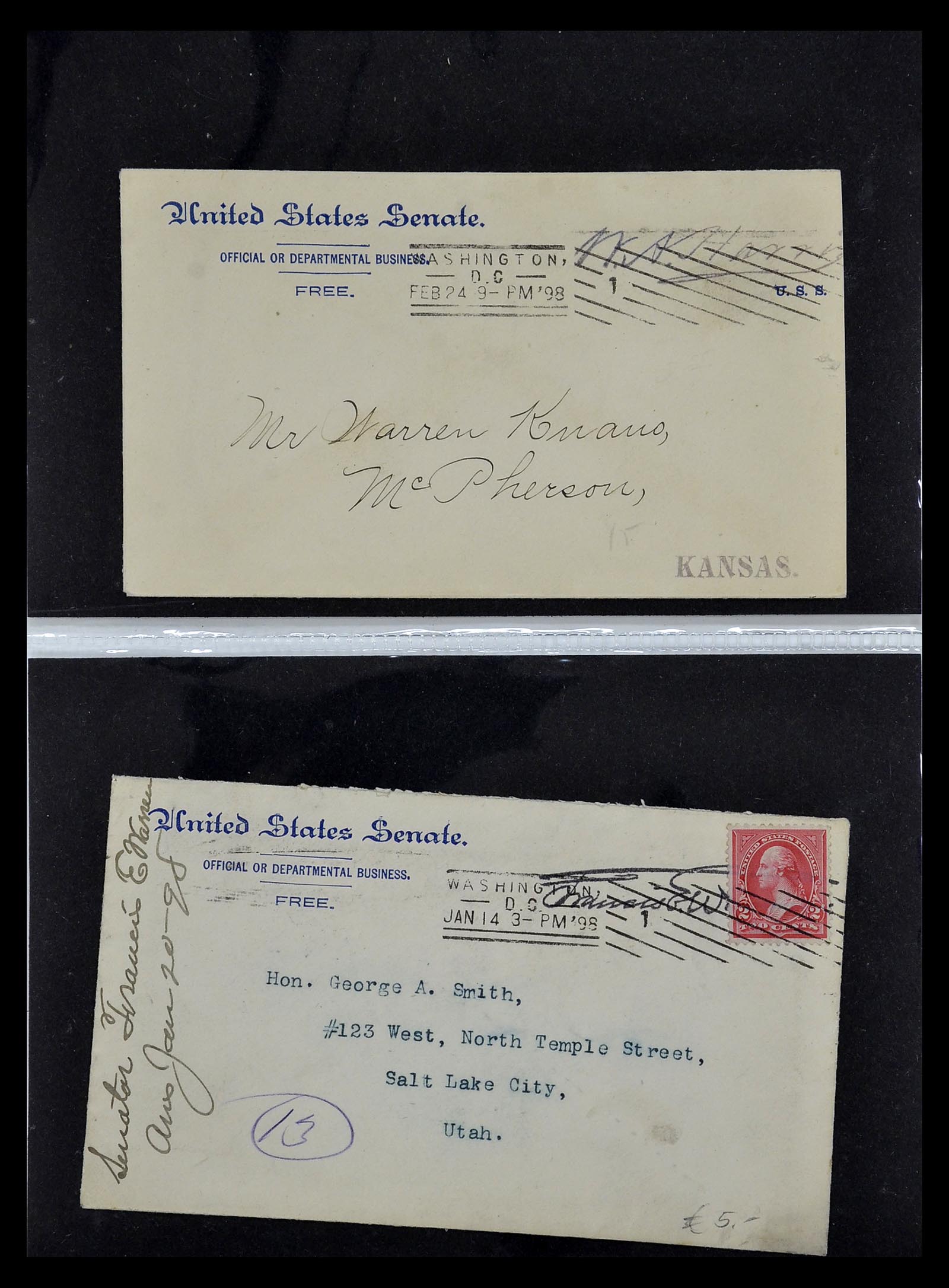 34801 131 - Postzegelverzameling 34801 USA dienst brieven 1840-2000.