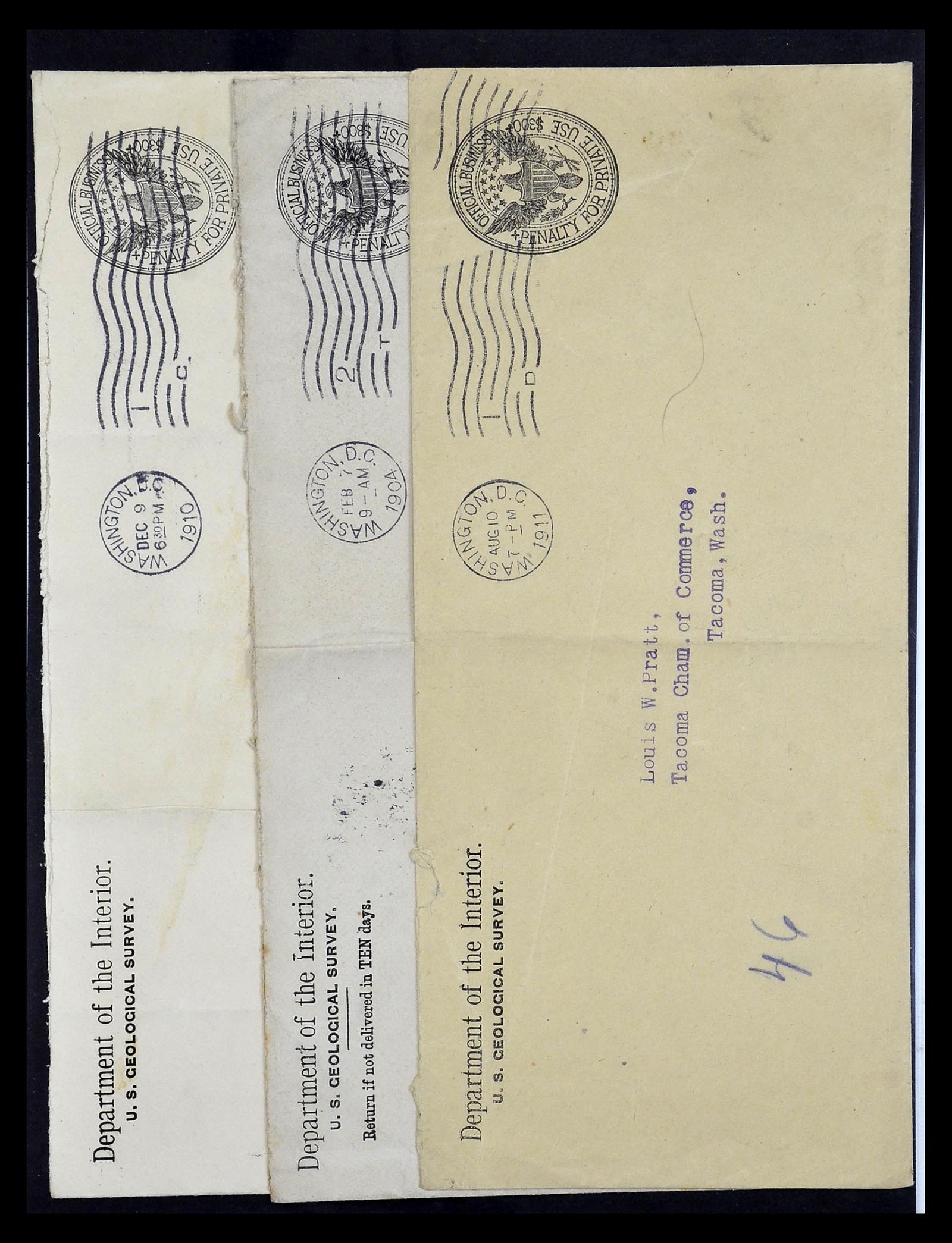 34801 147 - Postzegelverzameling 34801 USA dienst brieven 1840-2000.