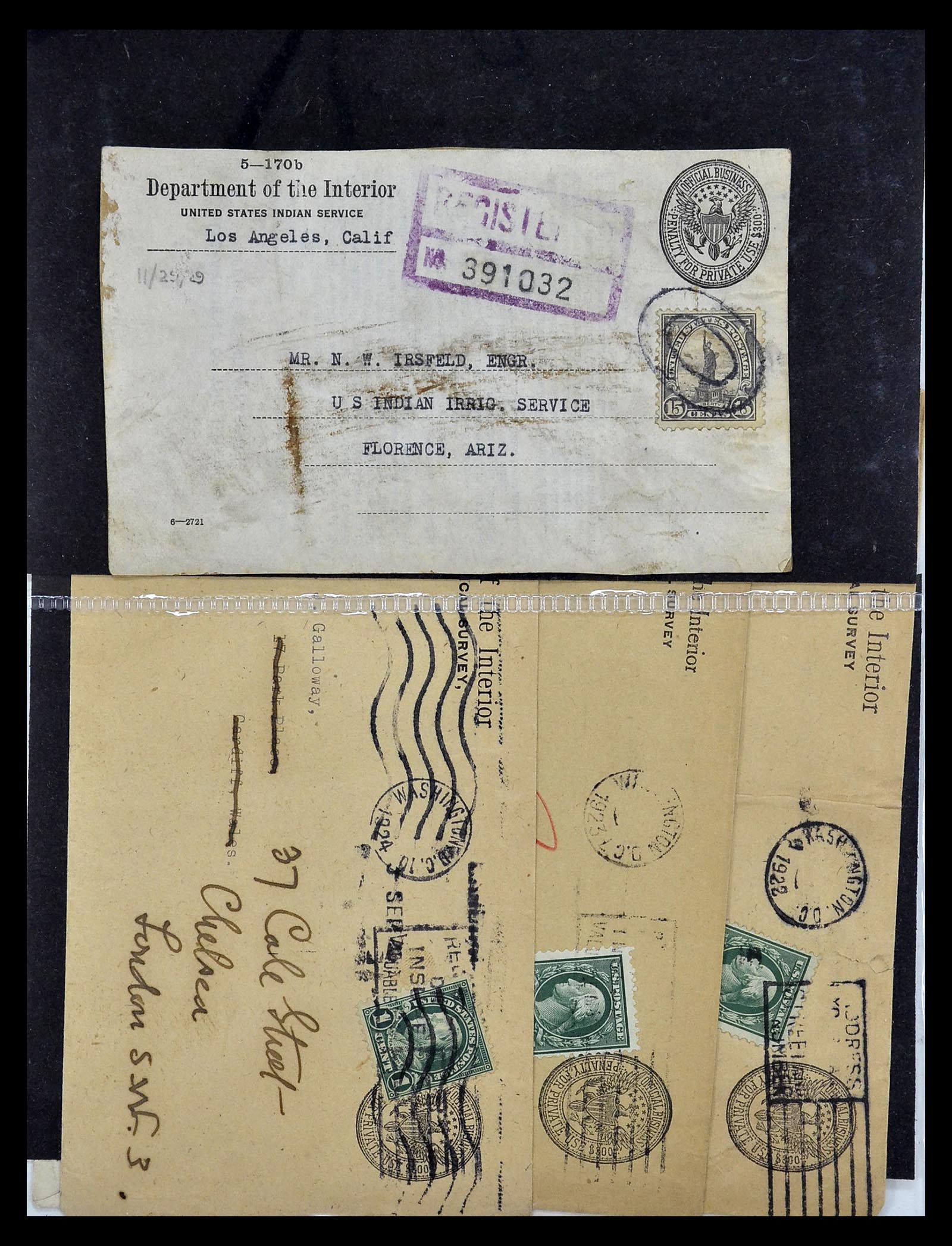 34801 153 - Postzegelverzameling 34801 USA dienst brieven 1840-2000.