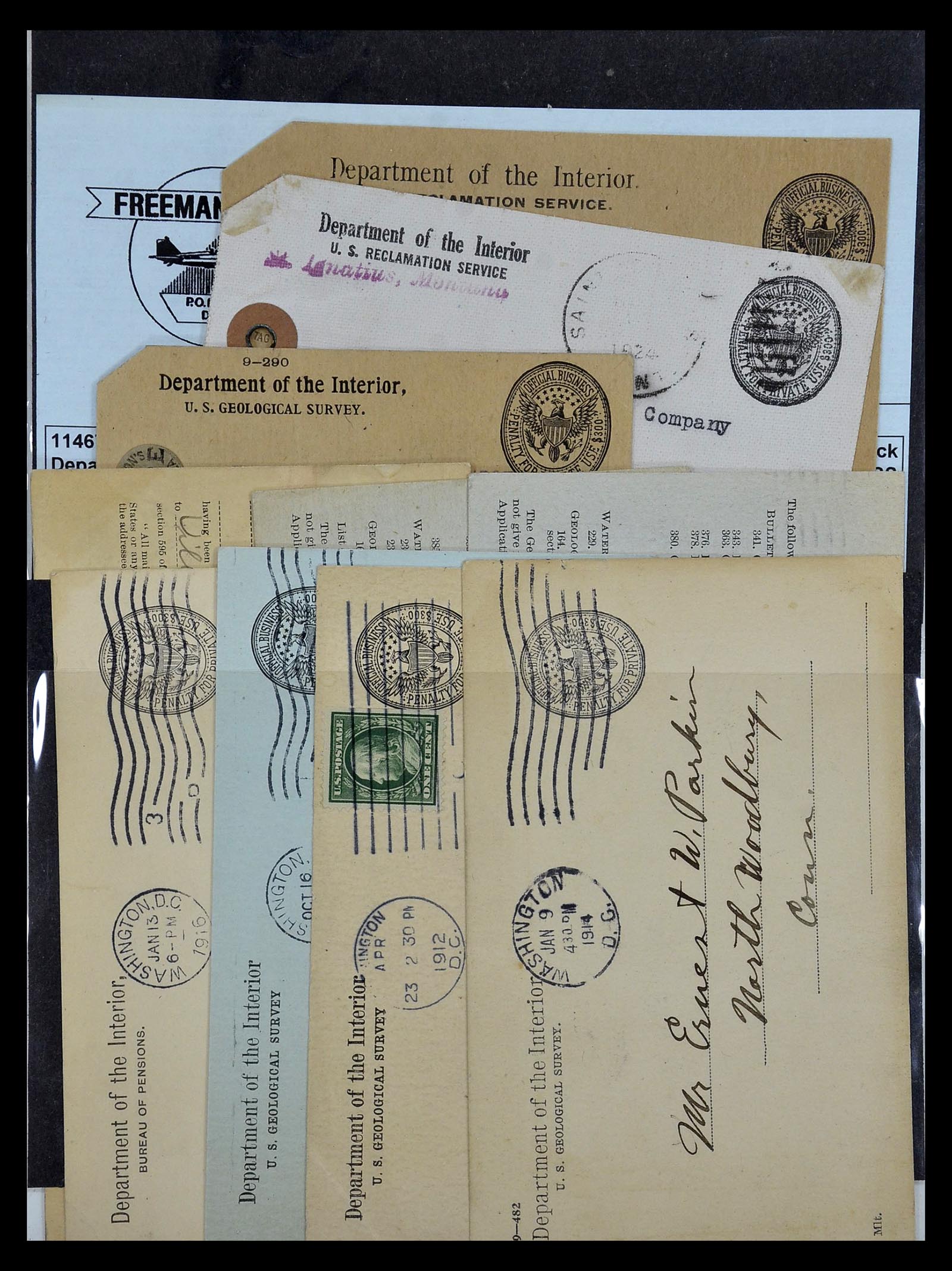 34801 154 - Postzegelverzameling 34801 USA dienst brieven 1840-2000.
