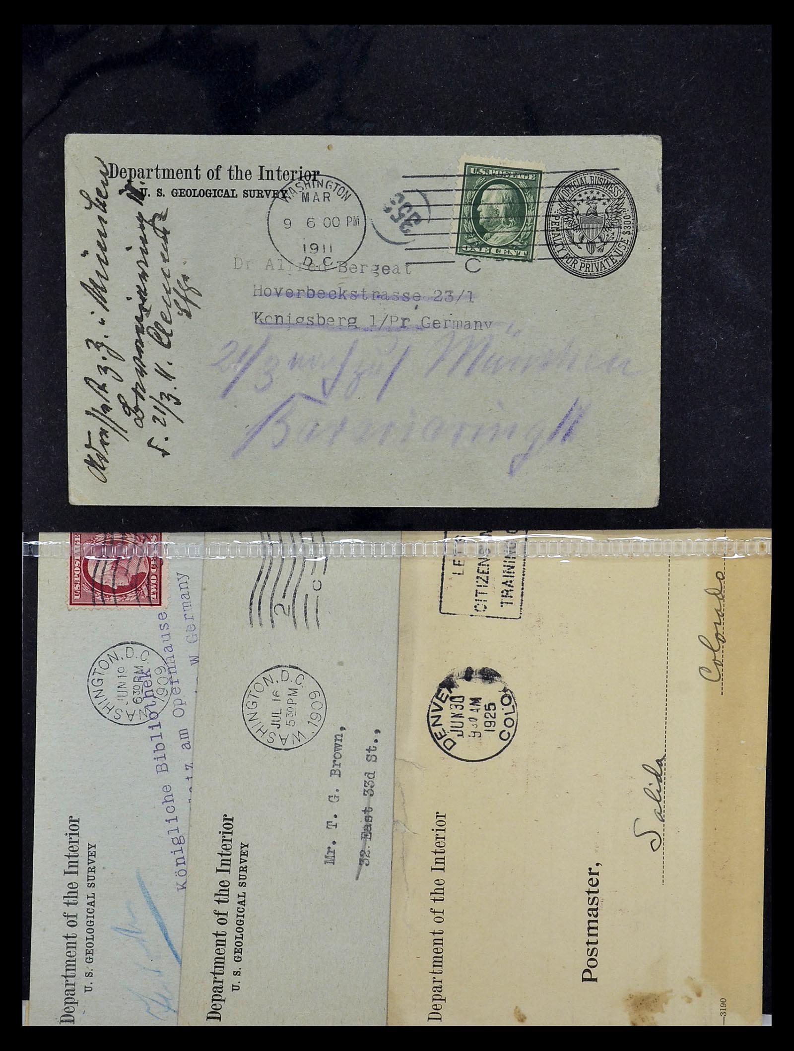 34801 155 - Postzegelverzameling 34801 USA dienst brieven 1840-2000.