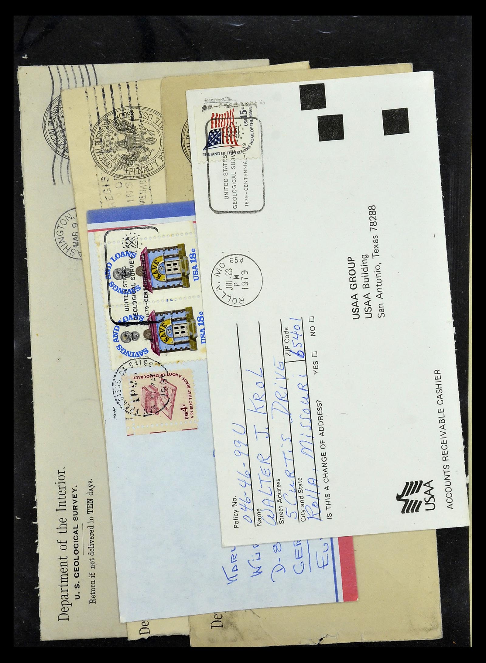 34801 158 - Postzegelverzameling 34801 USA dienst brieven 1840-2000.