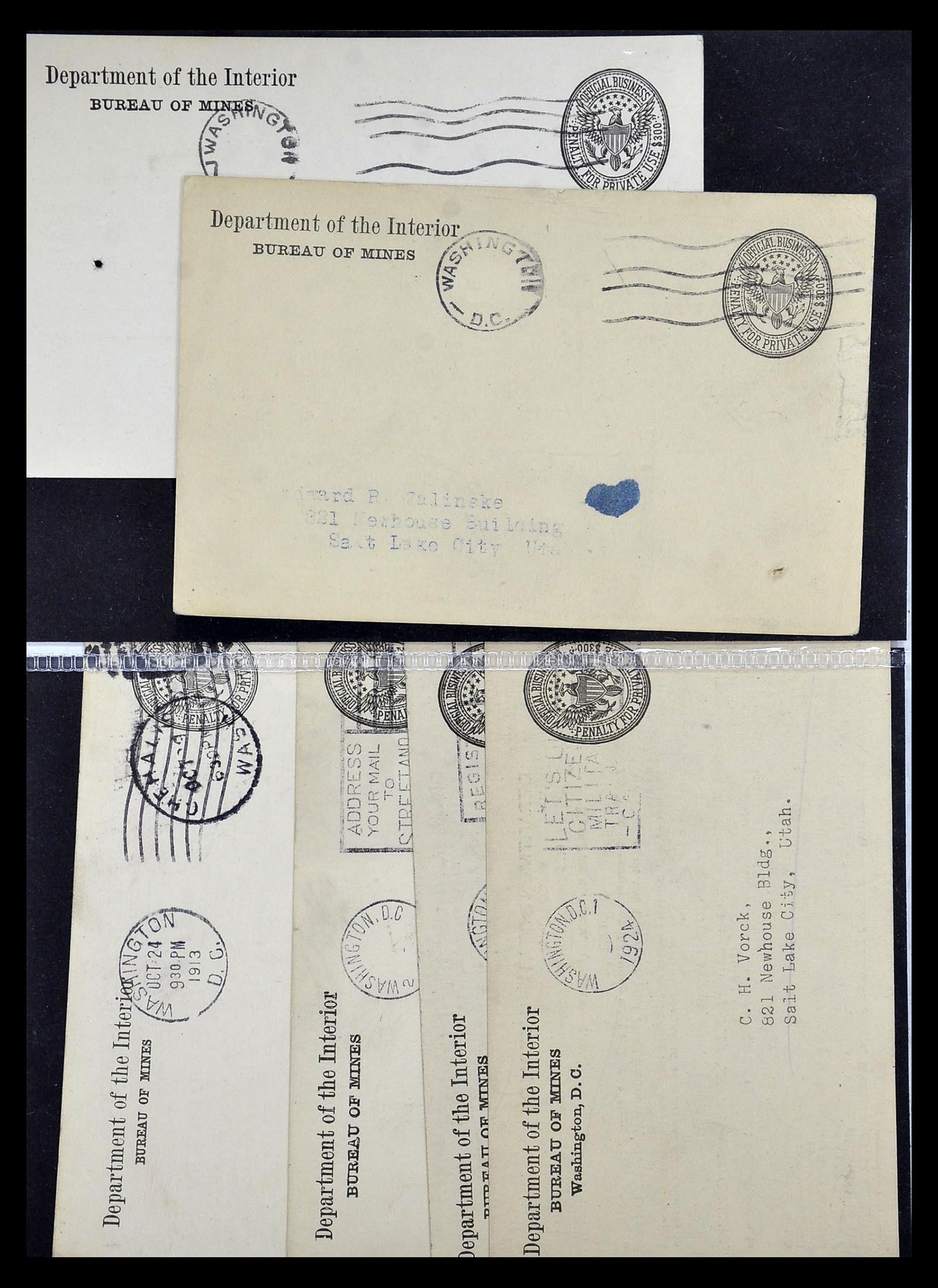 34801 161 - Postzegelverzameling 34801 USA dienst brieven 1840-2000.