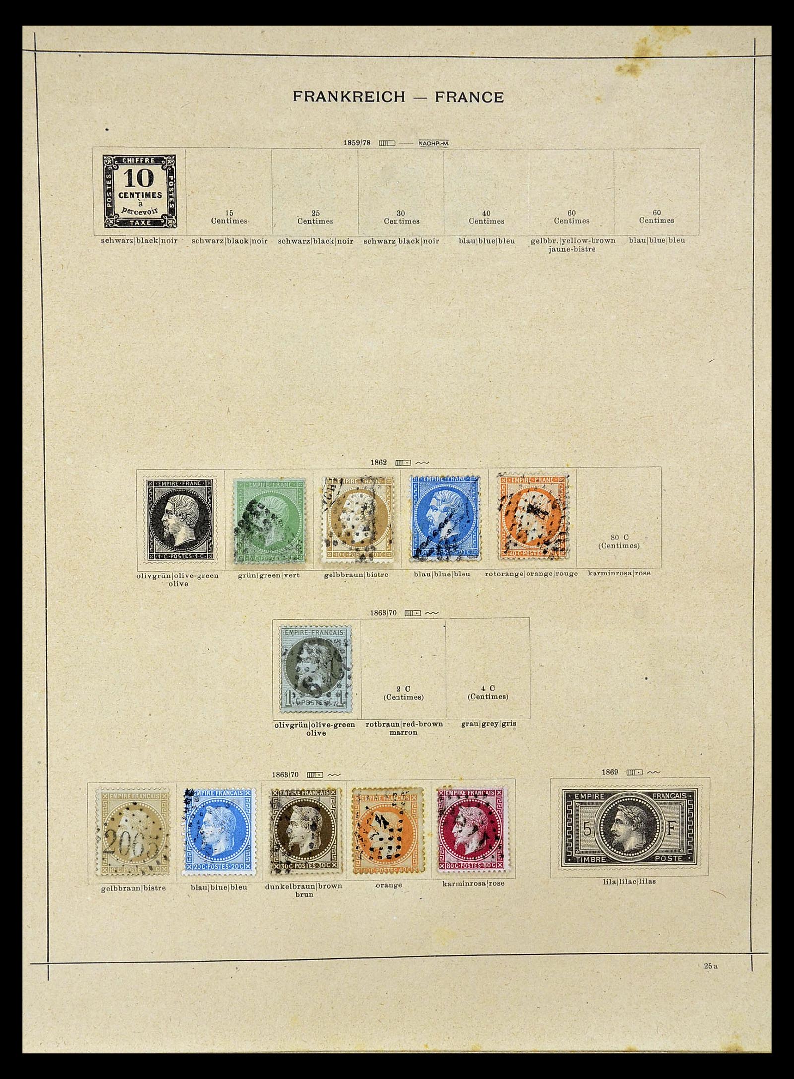 34802 002 - Postzegelverzameling 34802 Frankrijk 1849-1959.