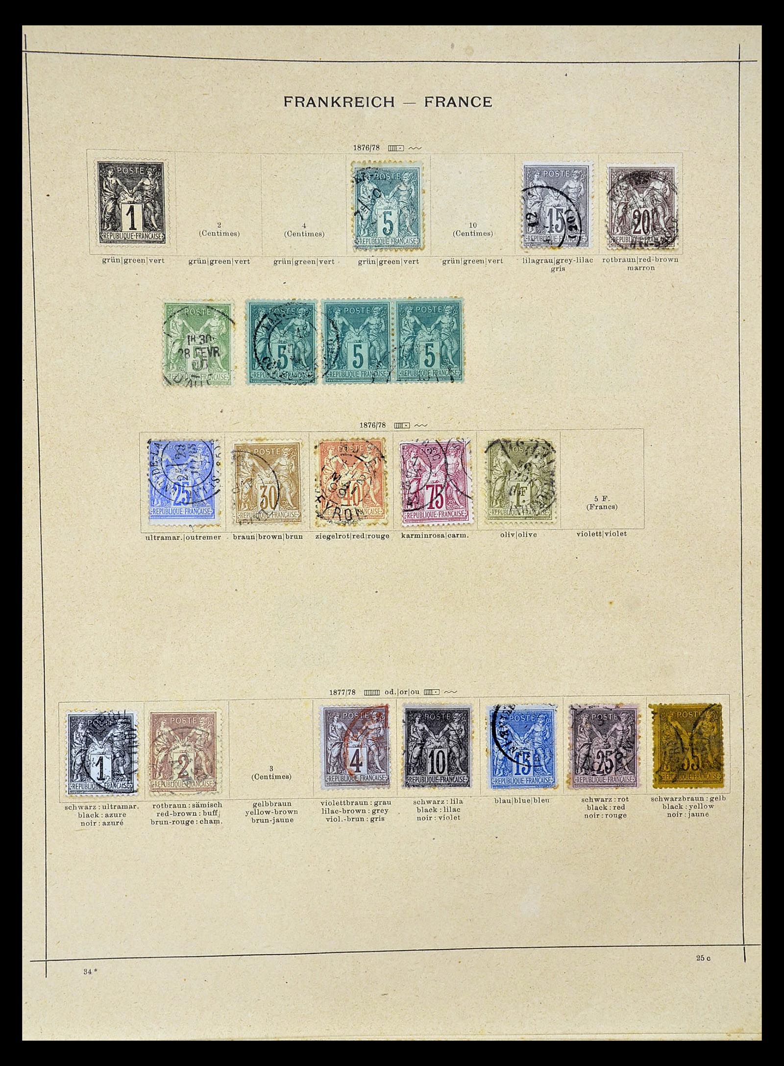 34802 004 - Postzegelverzameling 34802 Frankrijk 1849-1959.