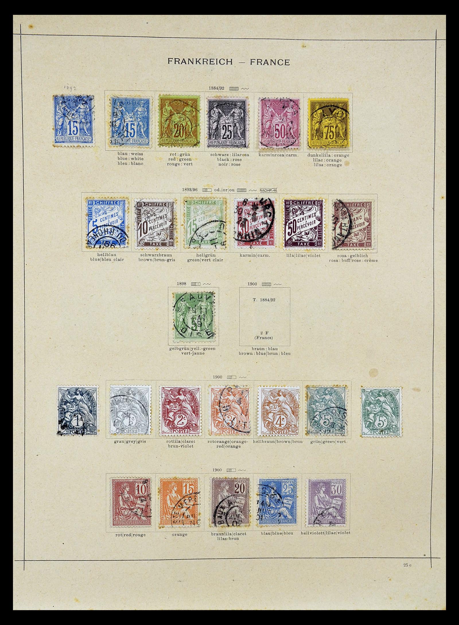 34802 006 - Postzegelverzameling 34802 Frankrijk 1849-1959.