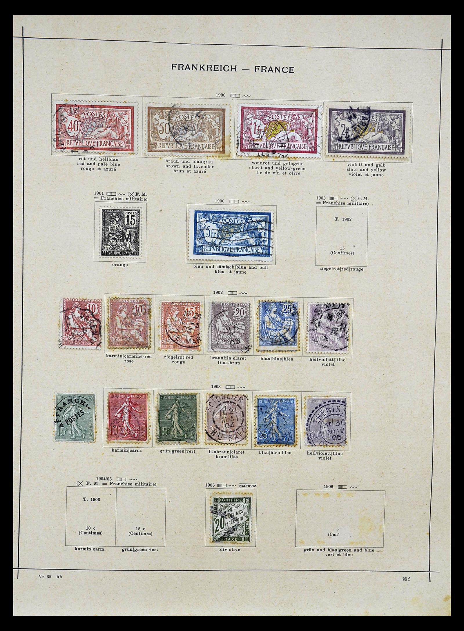 34802 007 - Postzegelverzameling 34802 Frankrijk 1849-1959.