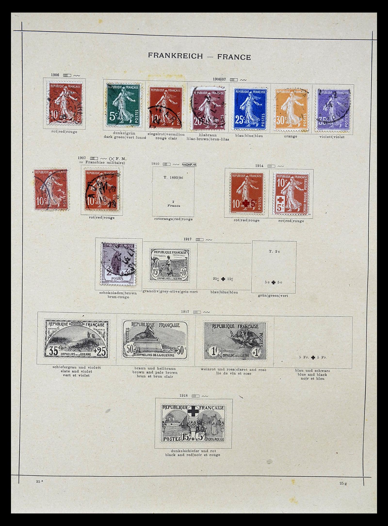 34802 008 - Postzegelverzameling 34802 Frankrijk 1849-1959.