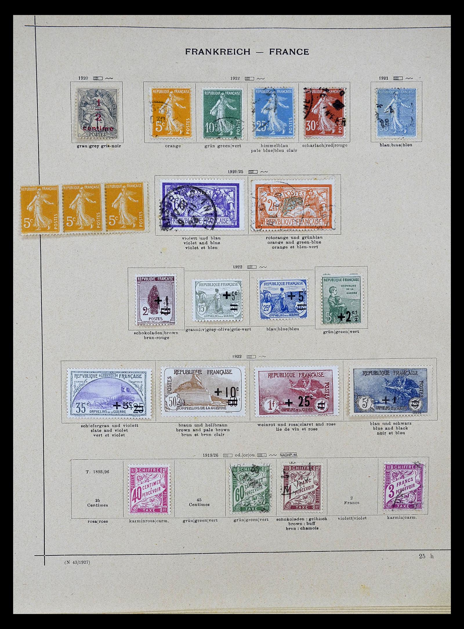 34802 009 - Postzegelverzameling 34802 Frankrijk 1849-1959.