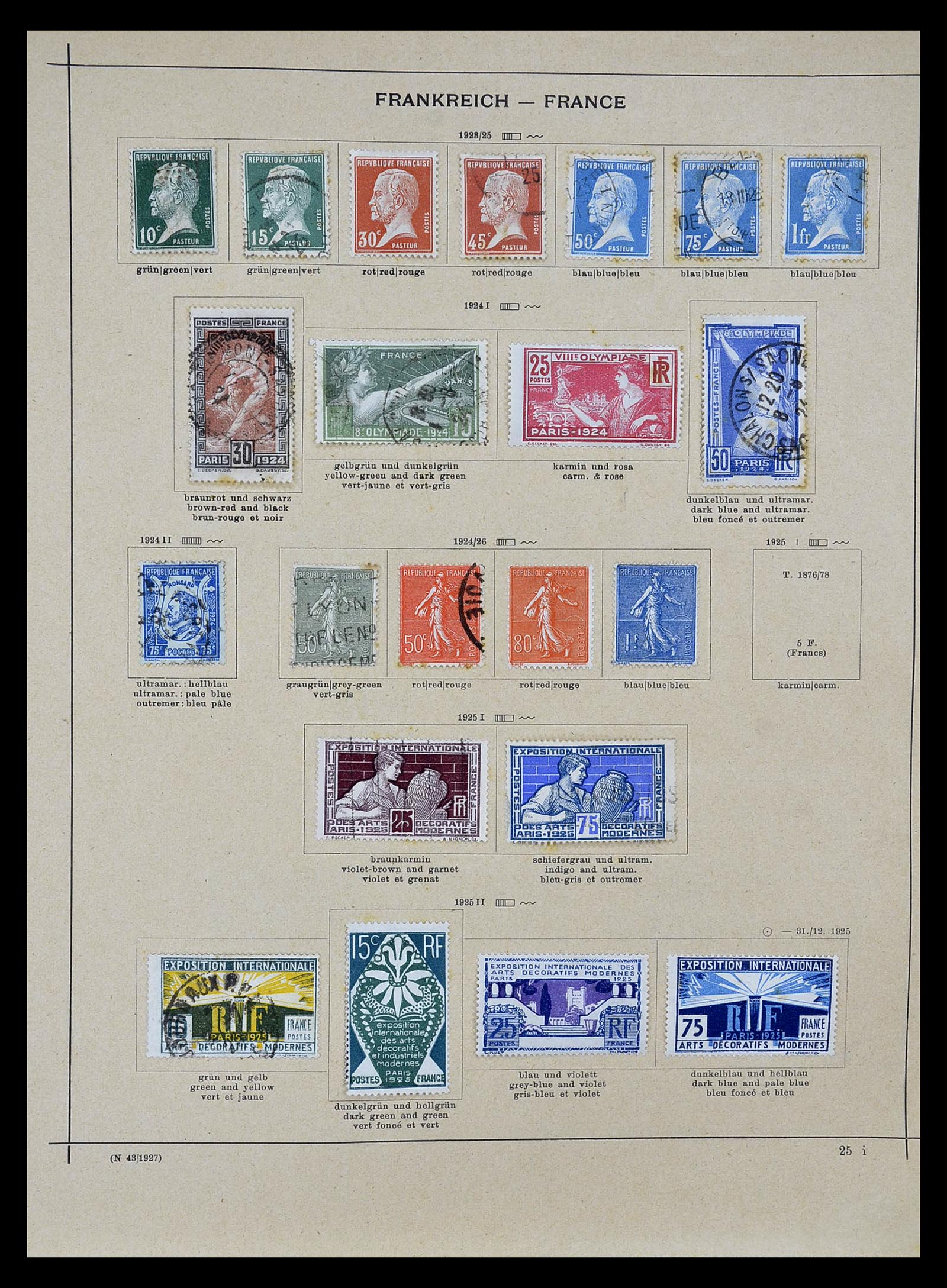 34802 010 - Postzegelverzameling 34802 Frankrijk 1849-1959.