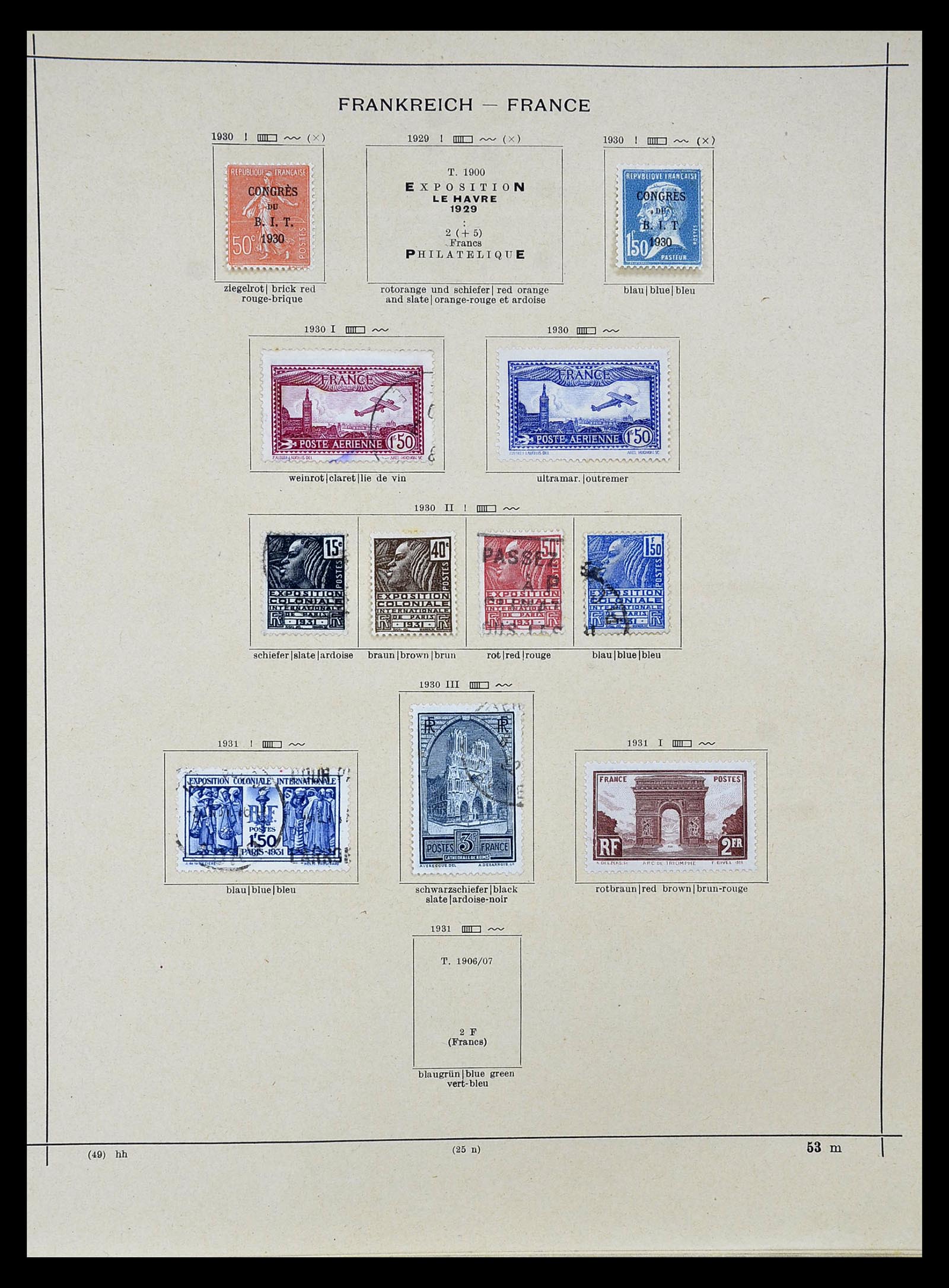 34802 014 - Postzegelverzameling 34802 Frankrijk 1849-1959.