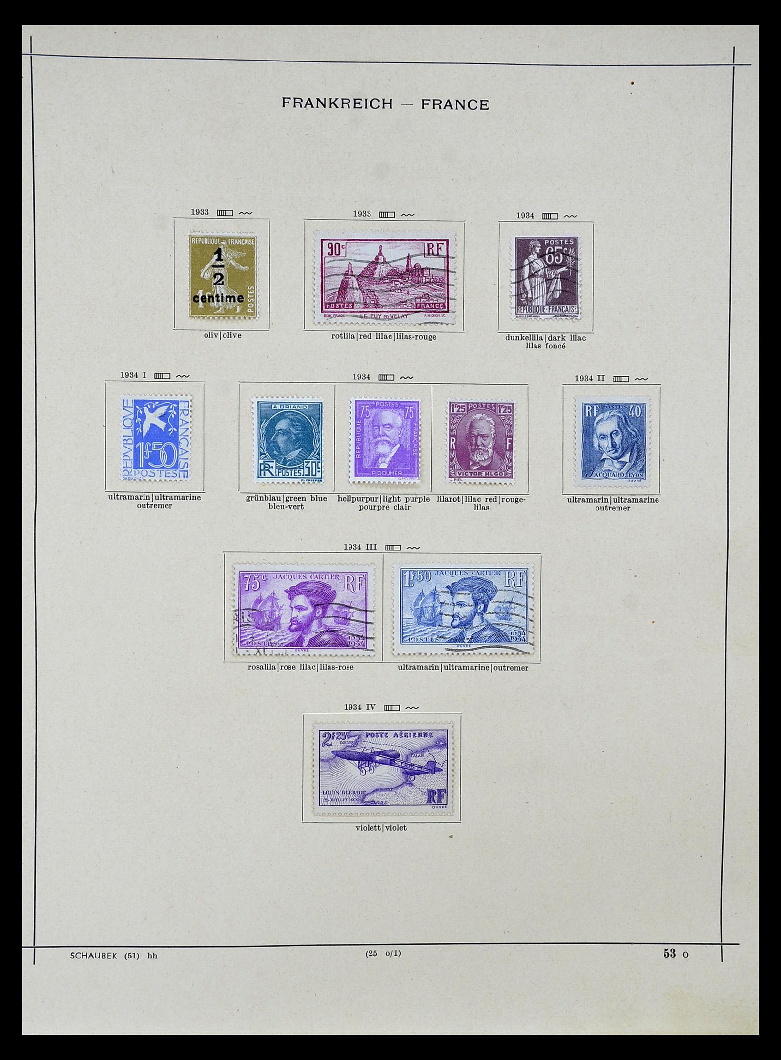 34802 016 - Postzegelverzameling 34802 Frankrijk 1849-1959.