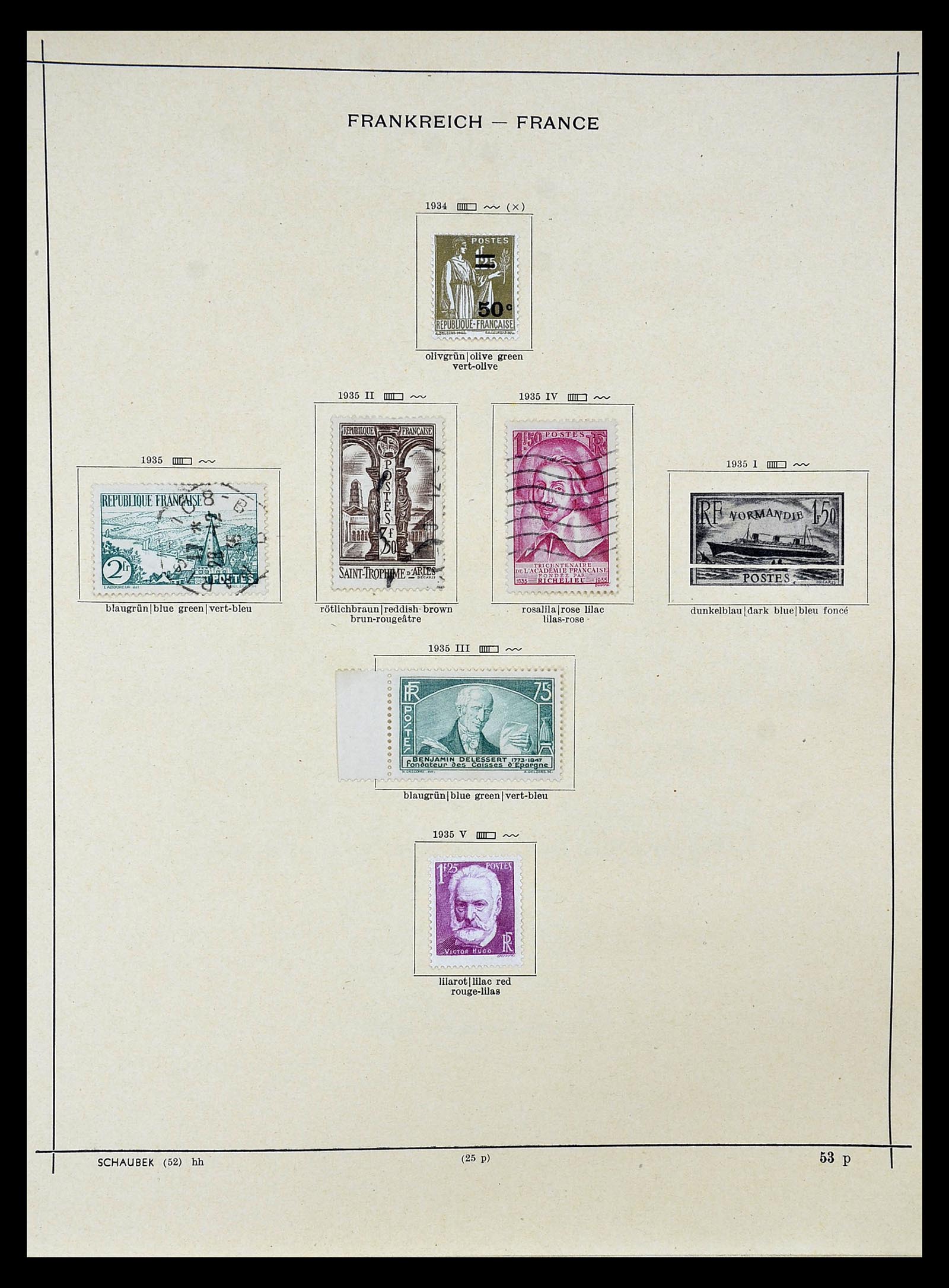 34802 017 - Postzegelverzameling 34802 Frankrijk 1849-1959.