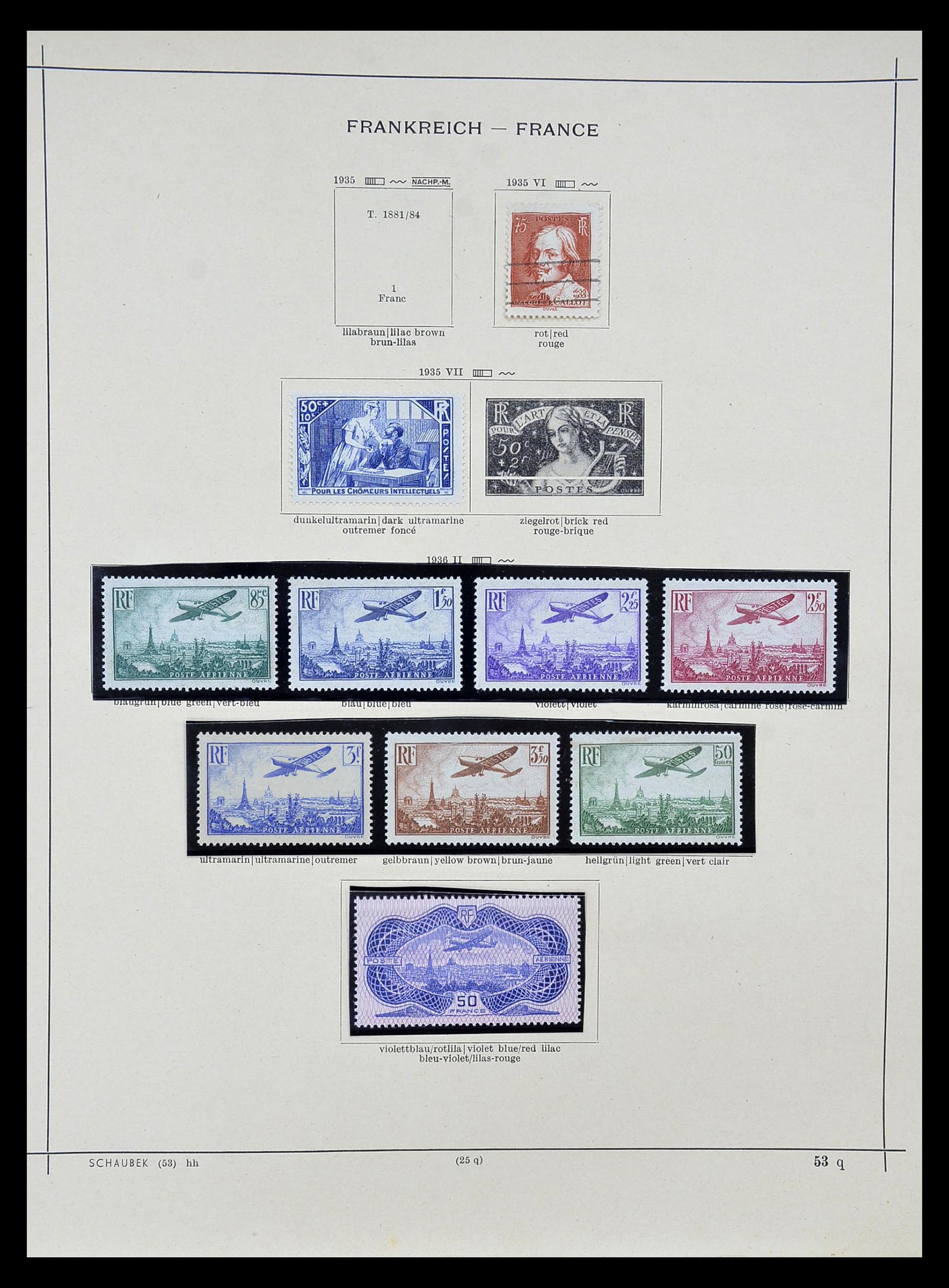34802 018 - Postzegelverzameling 34802 Frankrijk 1849-1959.