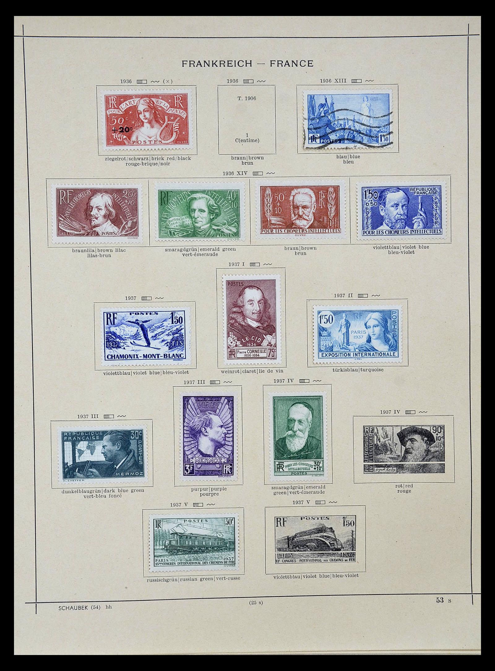 34802 020 - Postzegelverzameling 34802 Frankrijk 1849-1959.