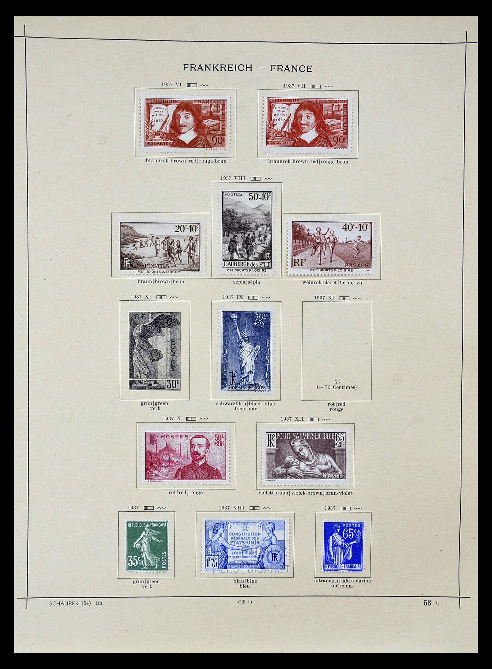 34802 022 - Postzegelverzameling 34802 Frankrijk 1849-1959.
