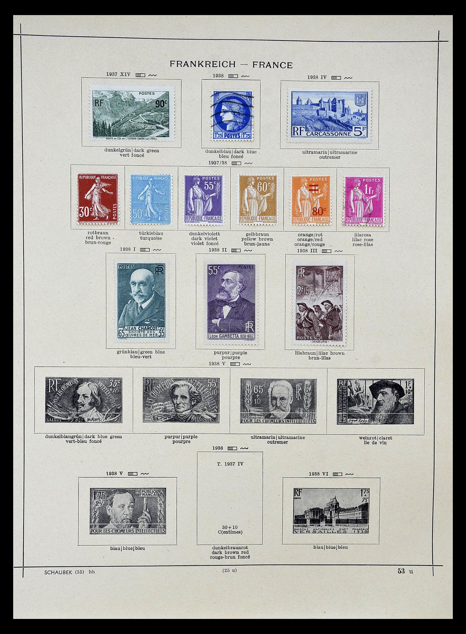 34802 023 - Postzegelverzameling 34802 Frankrijk 1849-1959.