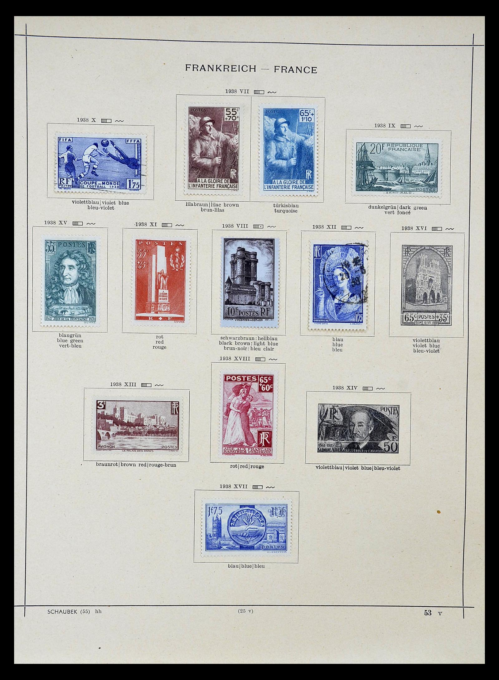 34802 024 - Postzegelverzameling 34802 Frankrijk 1849-1959.