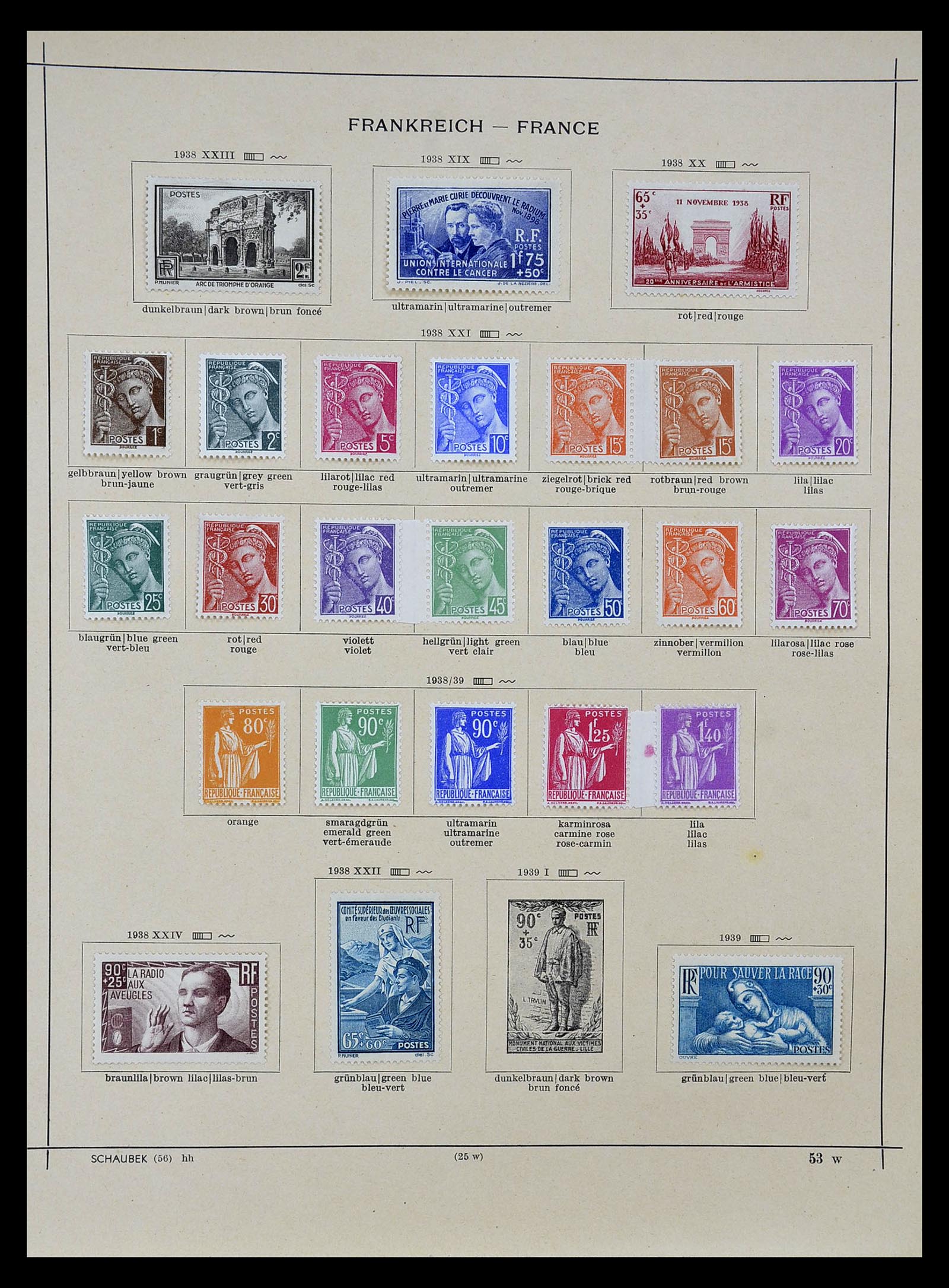 34802 025 - Postzegelverzameling 34802 Frankrijk 1849-1959.