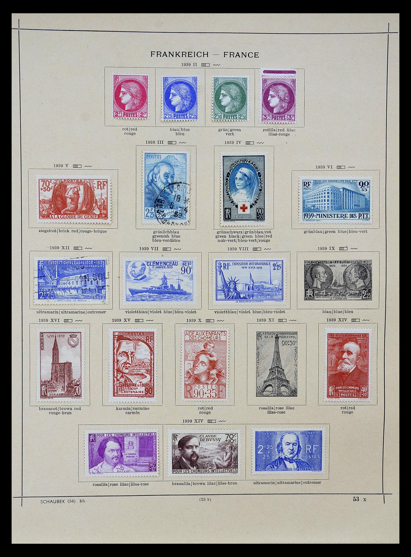 34802 026 - Postzegelverzameling 34802 Frankrijk 1849-1959.