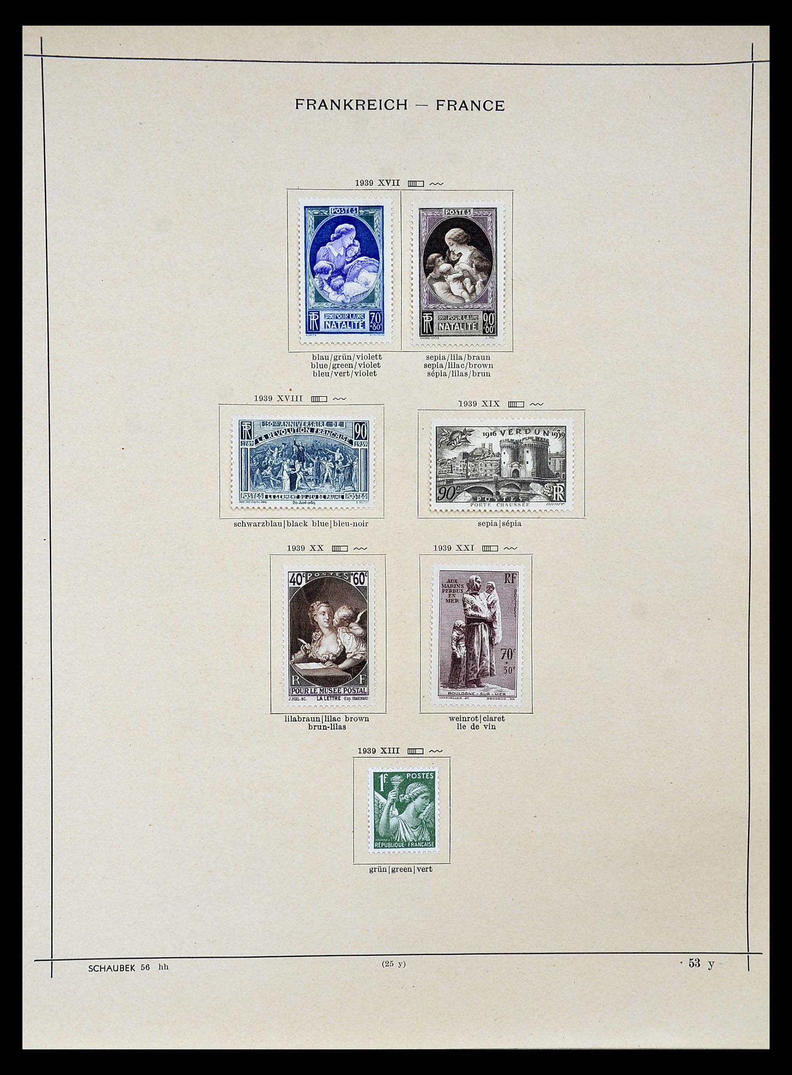34802 027 - Postzegelverzameling 34802 Frankrijk 1849-1959.