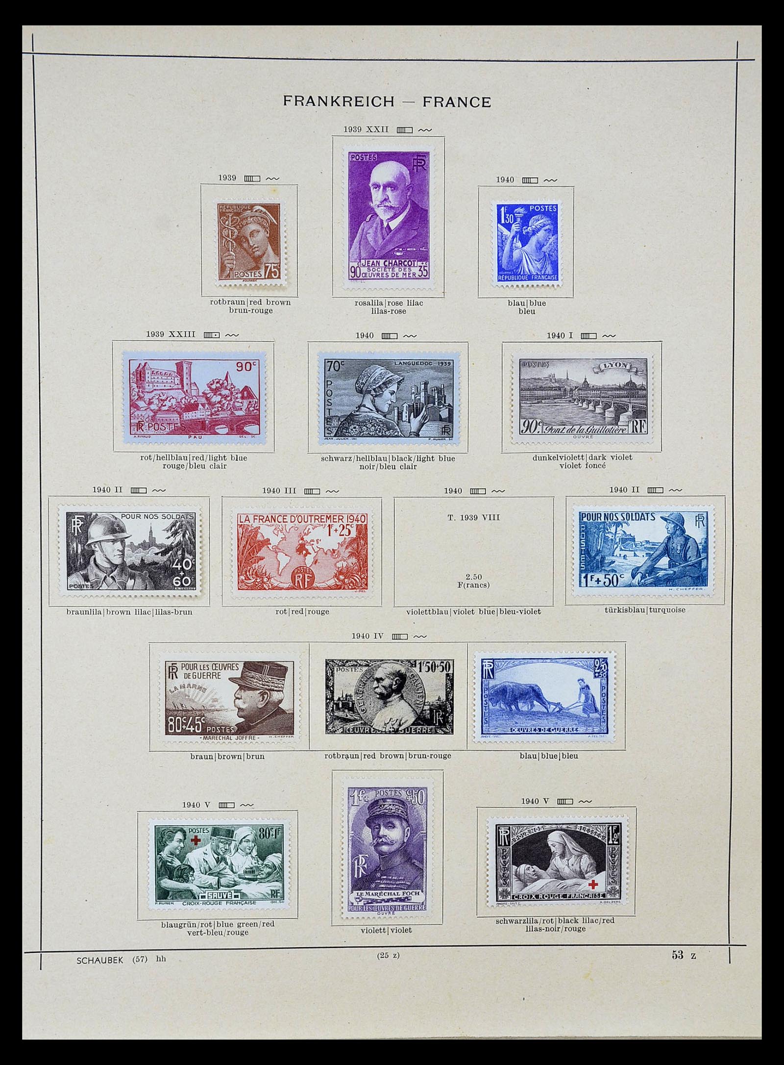 34802 028 - Postzegelverzameling 34802 Frankrijk 1849-1959.