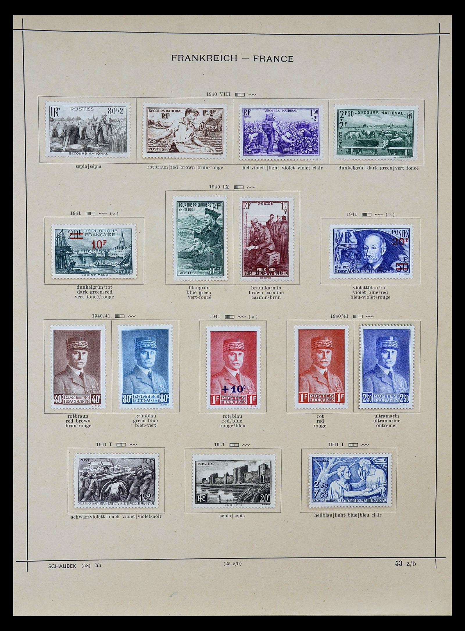 34802 030 - Postzegelverzameling 34802 Frankrijk 1849-1959.