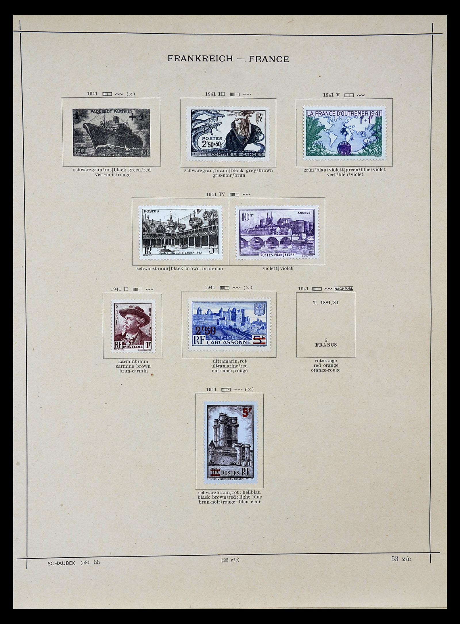 34802 031 - Postzegelverzameling 34802 Frankrijk 1849-1959.