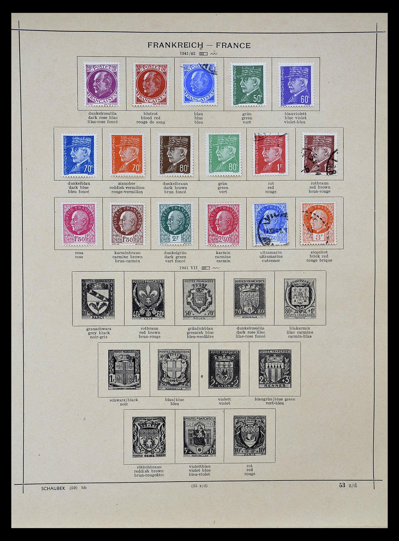 34802 032 - Postzegelverzameling 34802 Frankrijk 1849-1959.