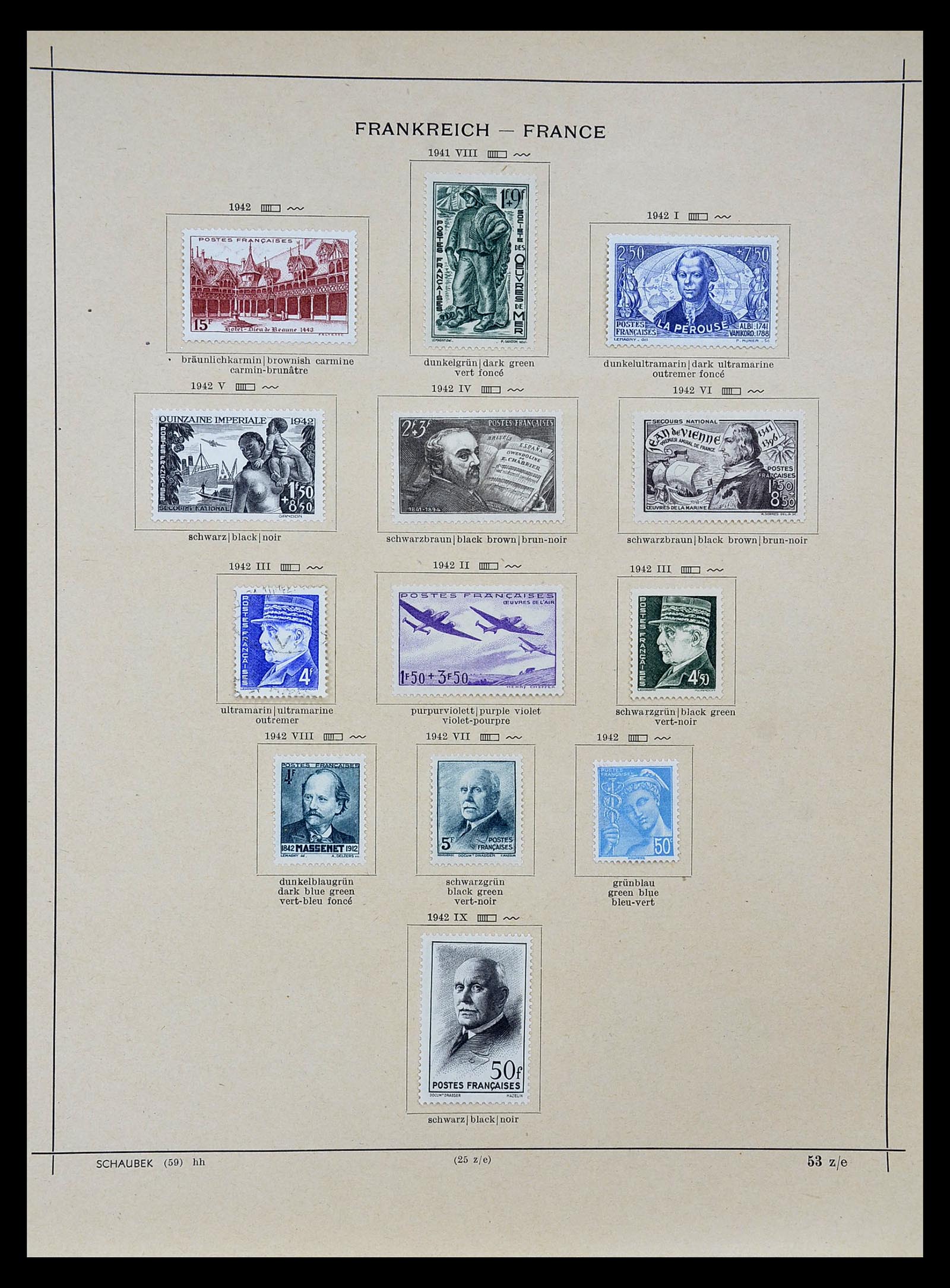 34802 033 - Postzegelverzameling 34802 Frankrijk 1849-1959.