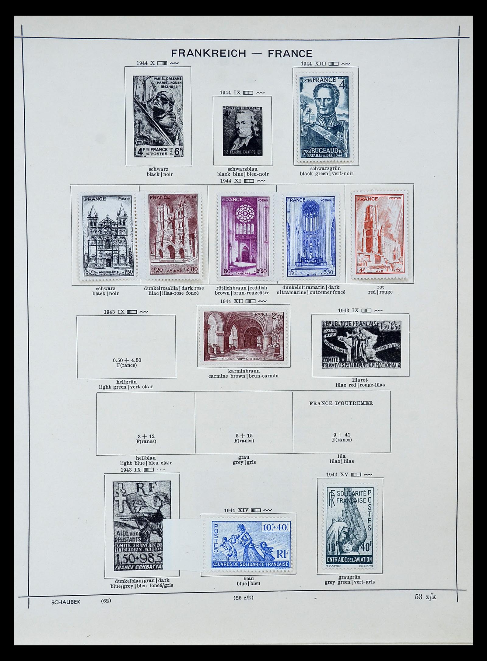 34802 038 - Postzegelverzameling 34802 Frankrijk 1849-1959.