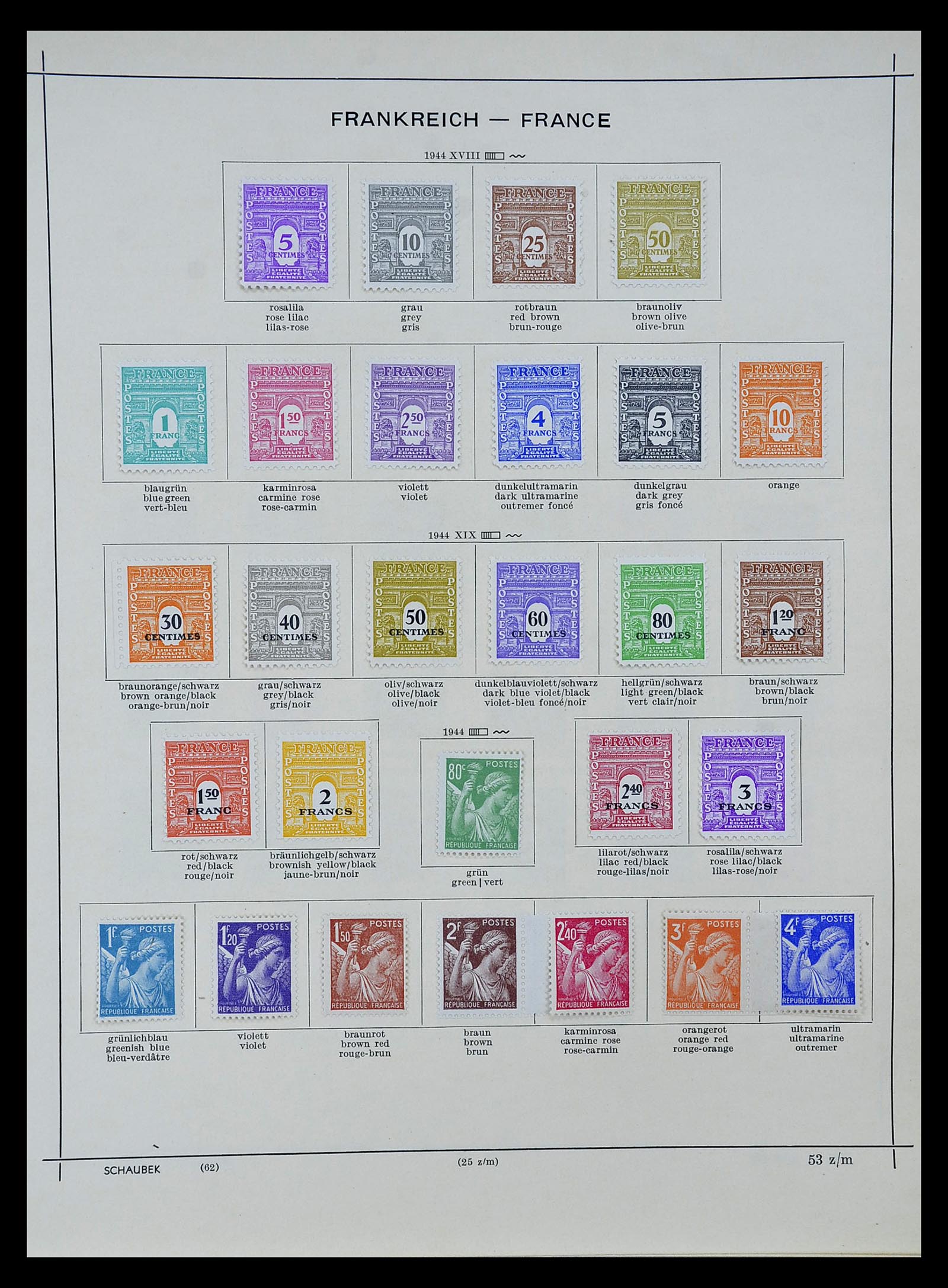 34802 040 - Postzegelverzameling 34802 Frankrijk 1849-1959.