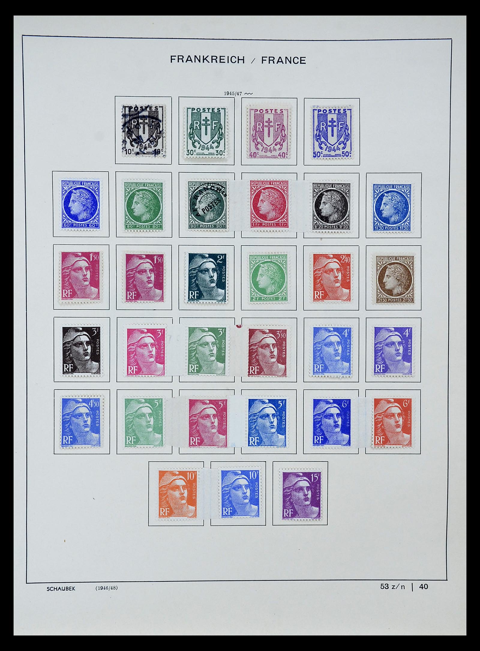 34802 041 - Postzegelverzameling 34802 Frankrijk 1849-1959.