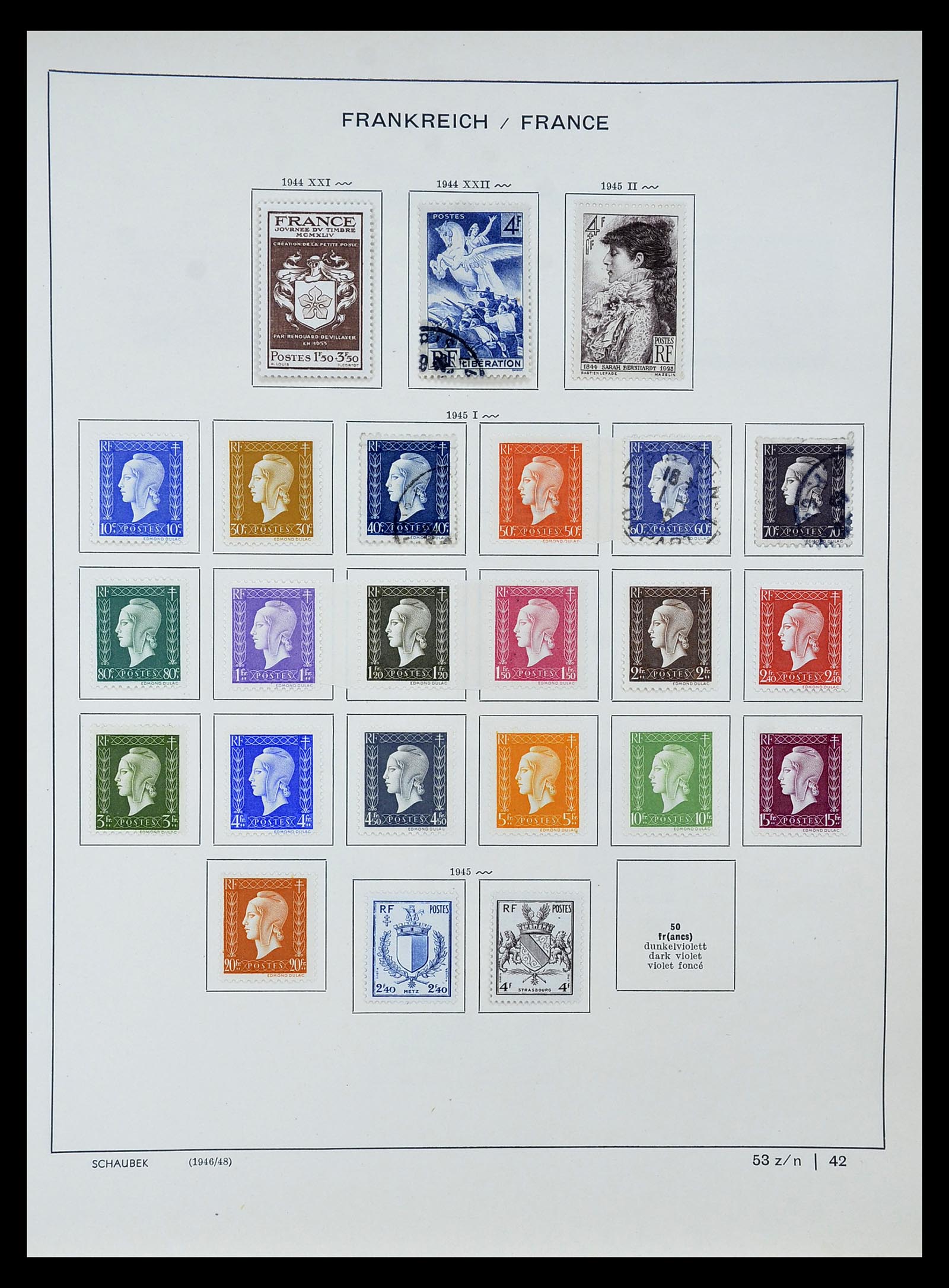 34802 043 - Postzegelverzameling 34802 Frankrijk 1849-1959.