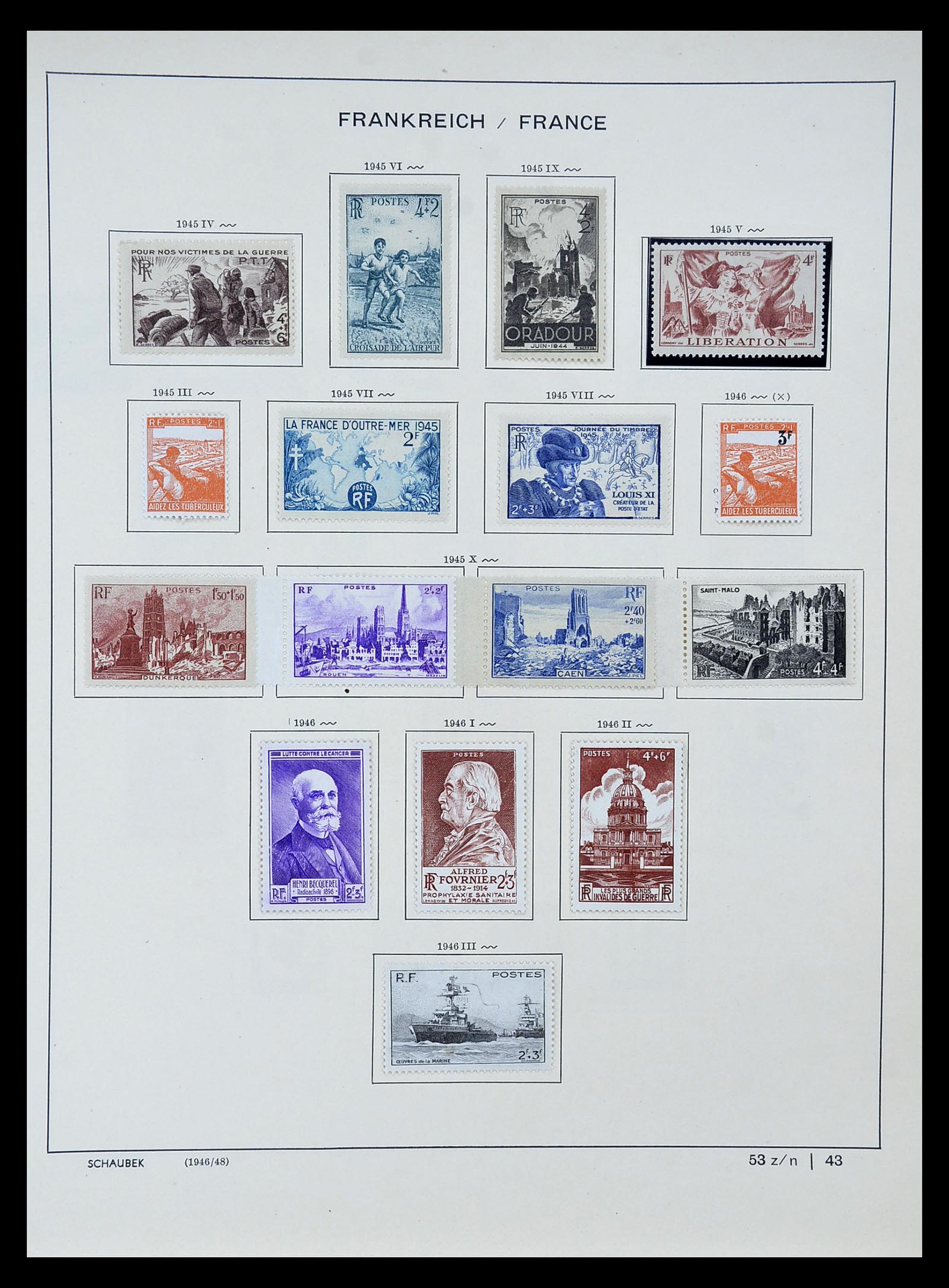 34802 044 - Postzegelverzameling 34802 Frankrijk 1849-1959.