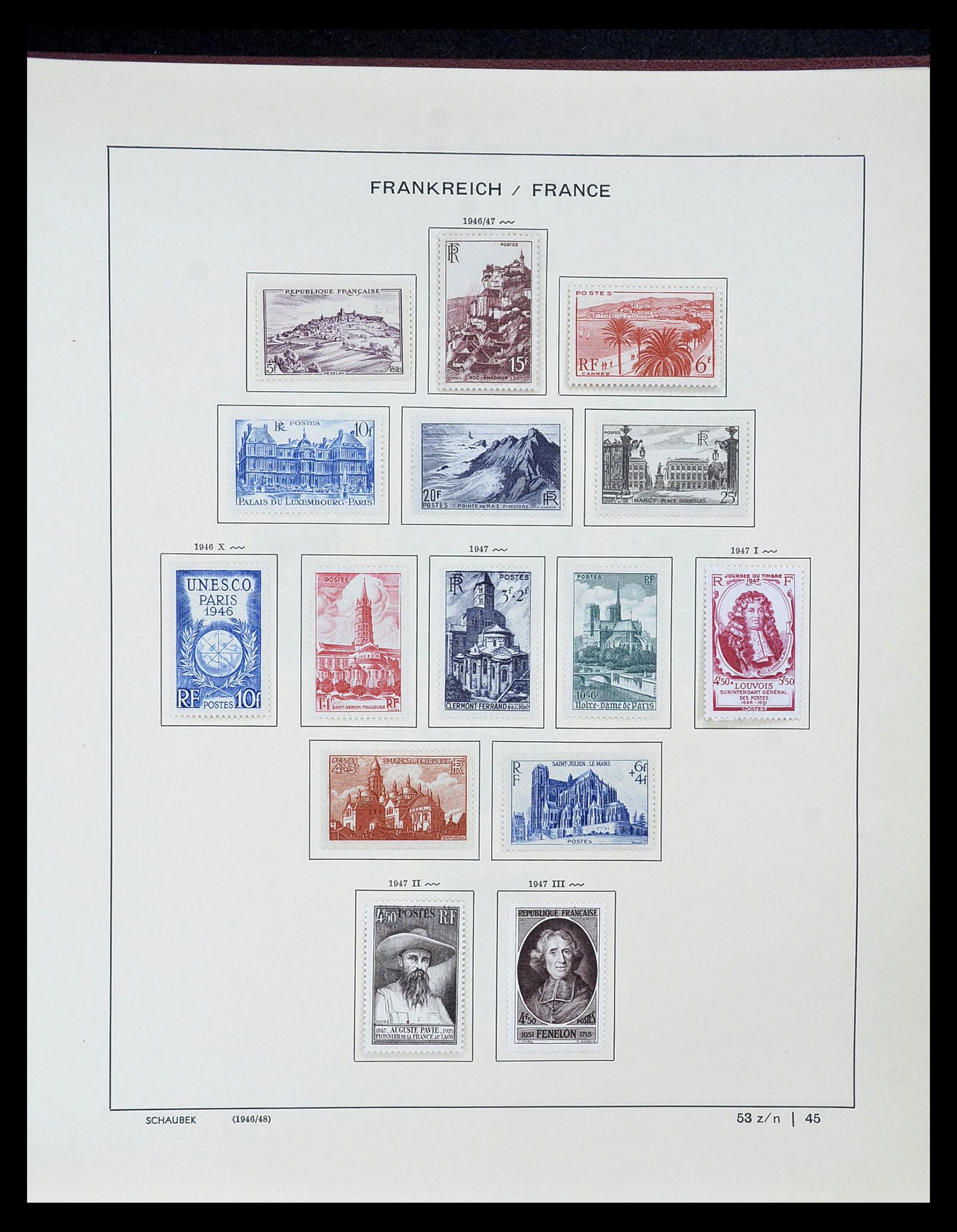 34802 046 - Postzegelverzameling 34802 Frankrijk 1849-1959.