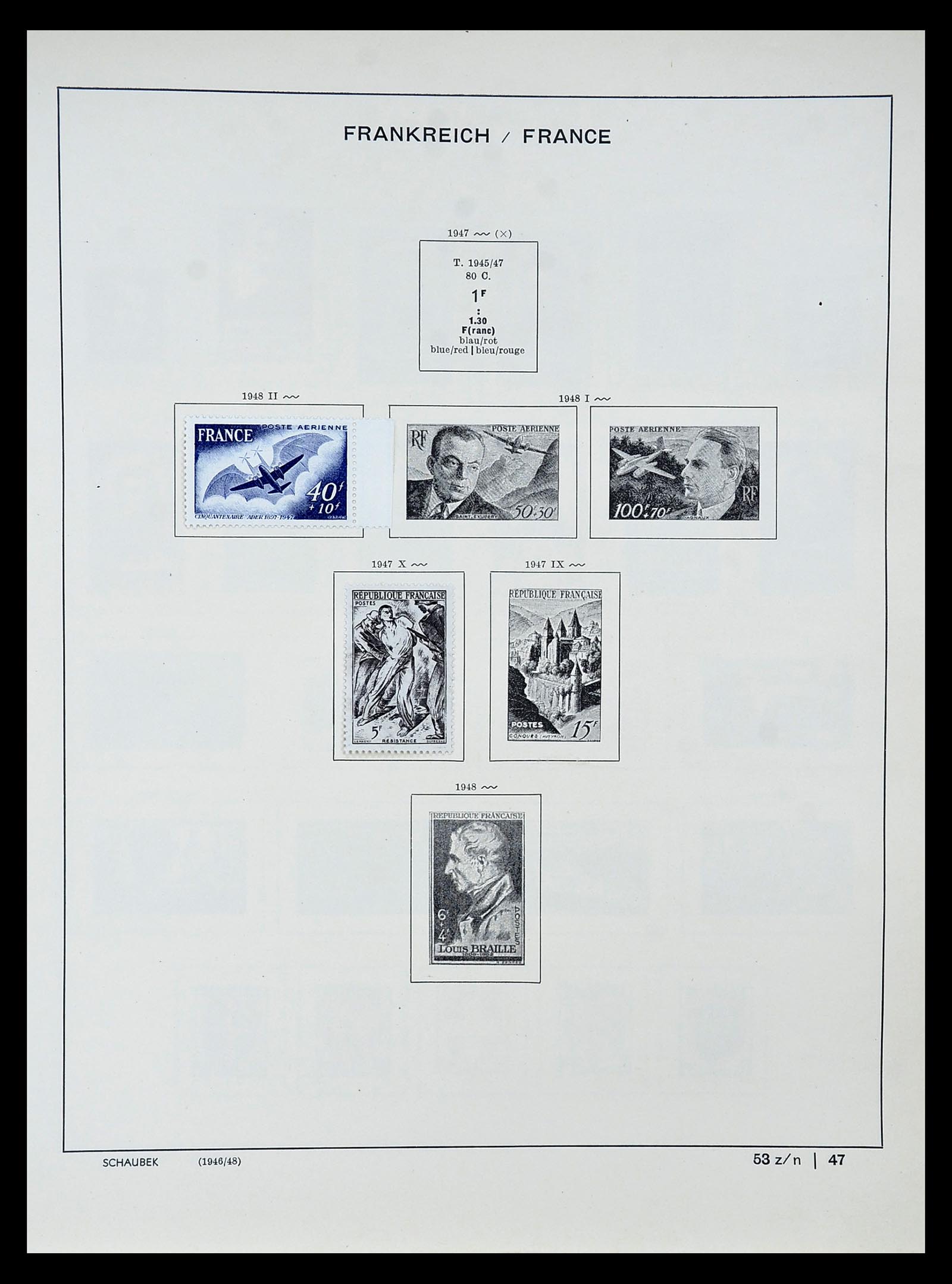 34802 048 - Postzegelverzameling 34802 Frankrijk 1849-1959.