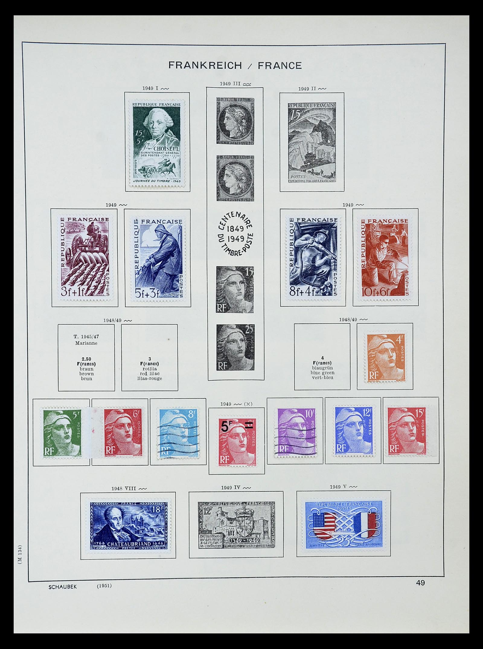 34802 050 - Stamp Collection 34802 France 1849-1959.