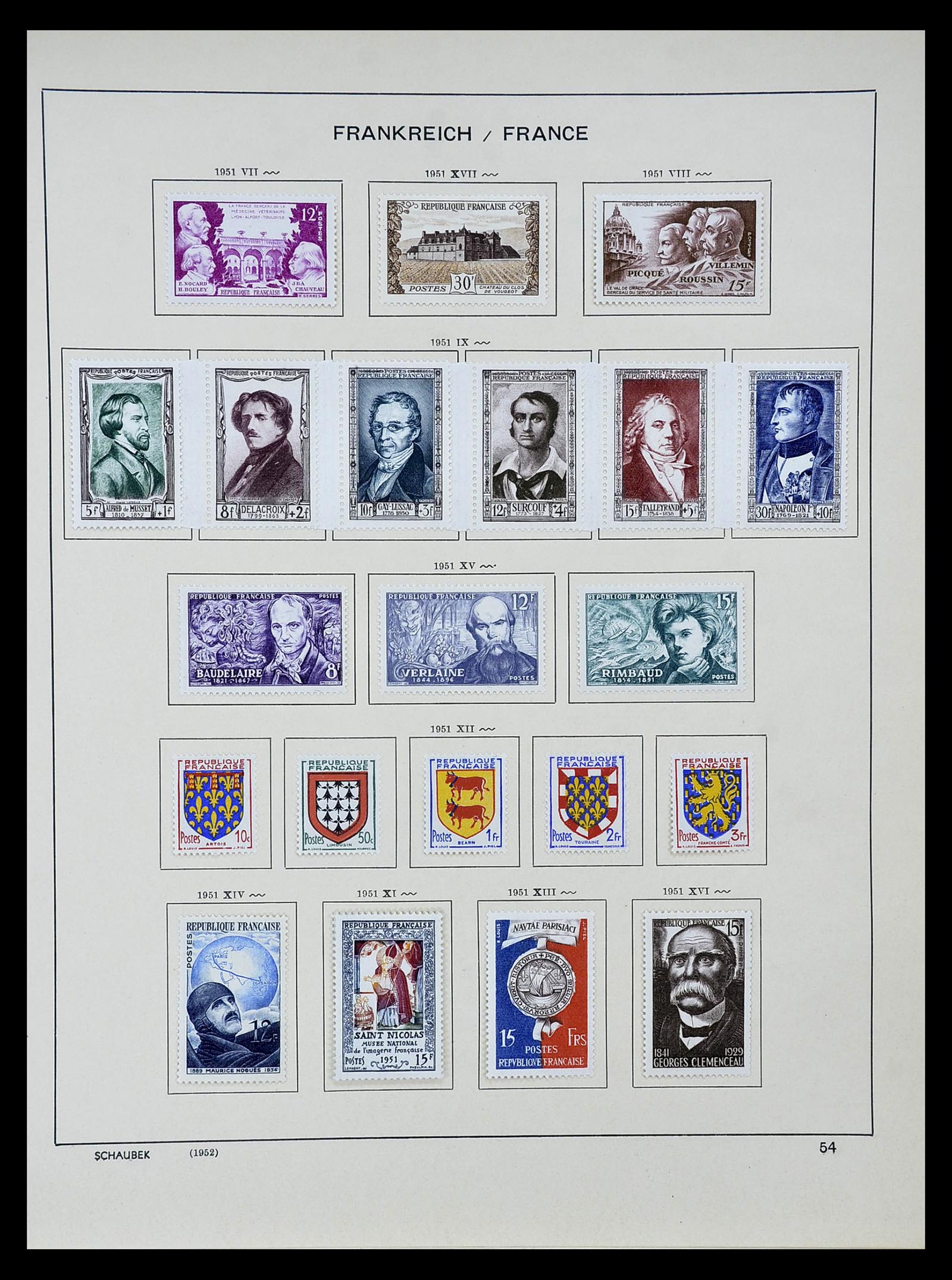 34802 055 - Postzegelverzameling 34802 Frankrijk 1849-1959.