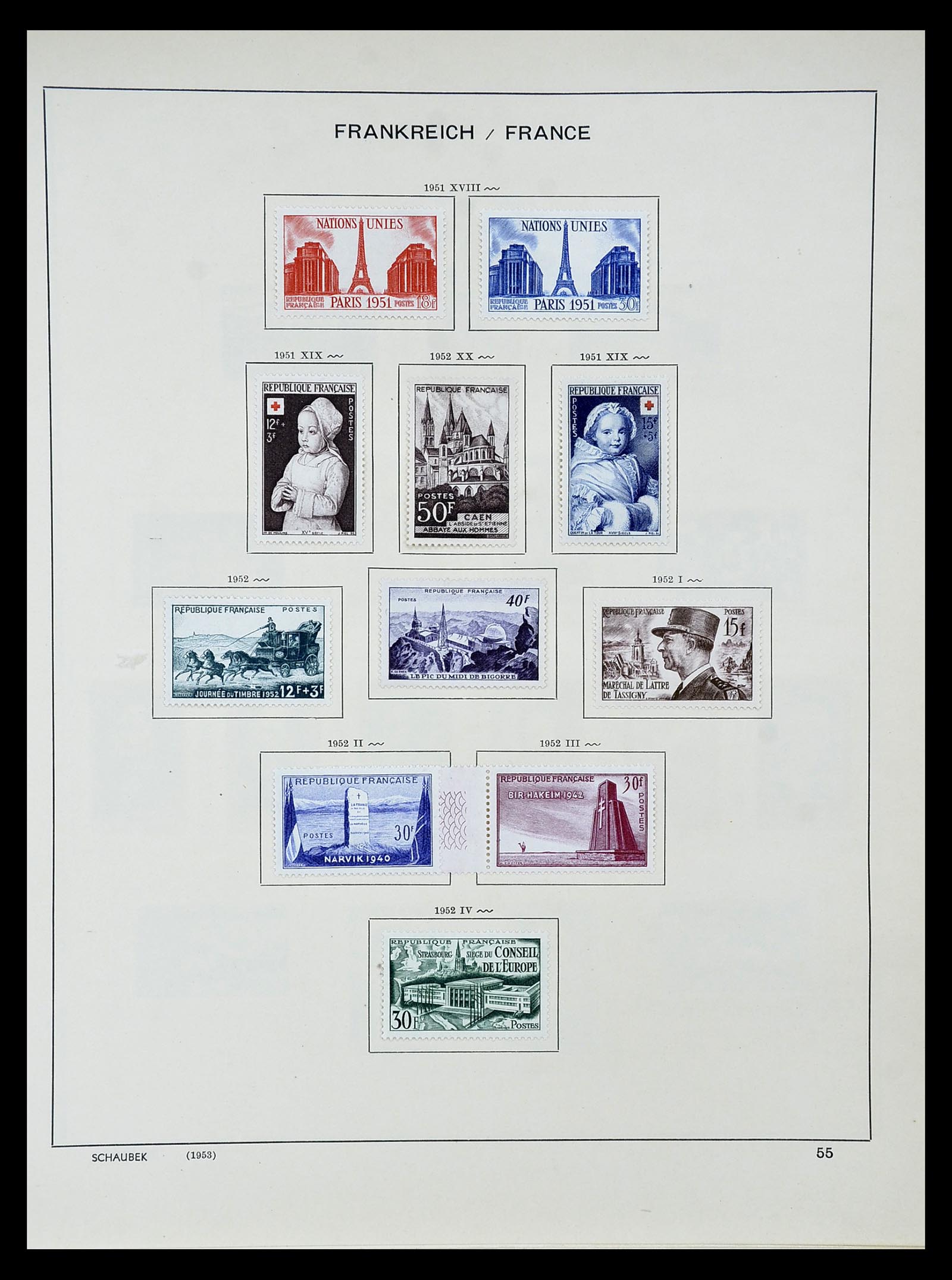 34802 056 - Postzegelverzameling 34802 Frankrijk 1849-1959.