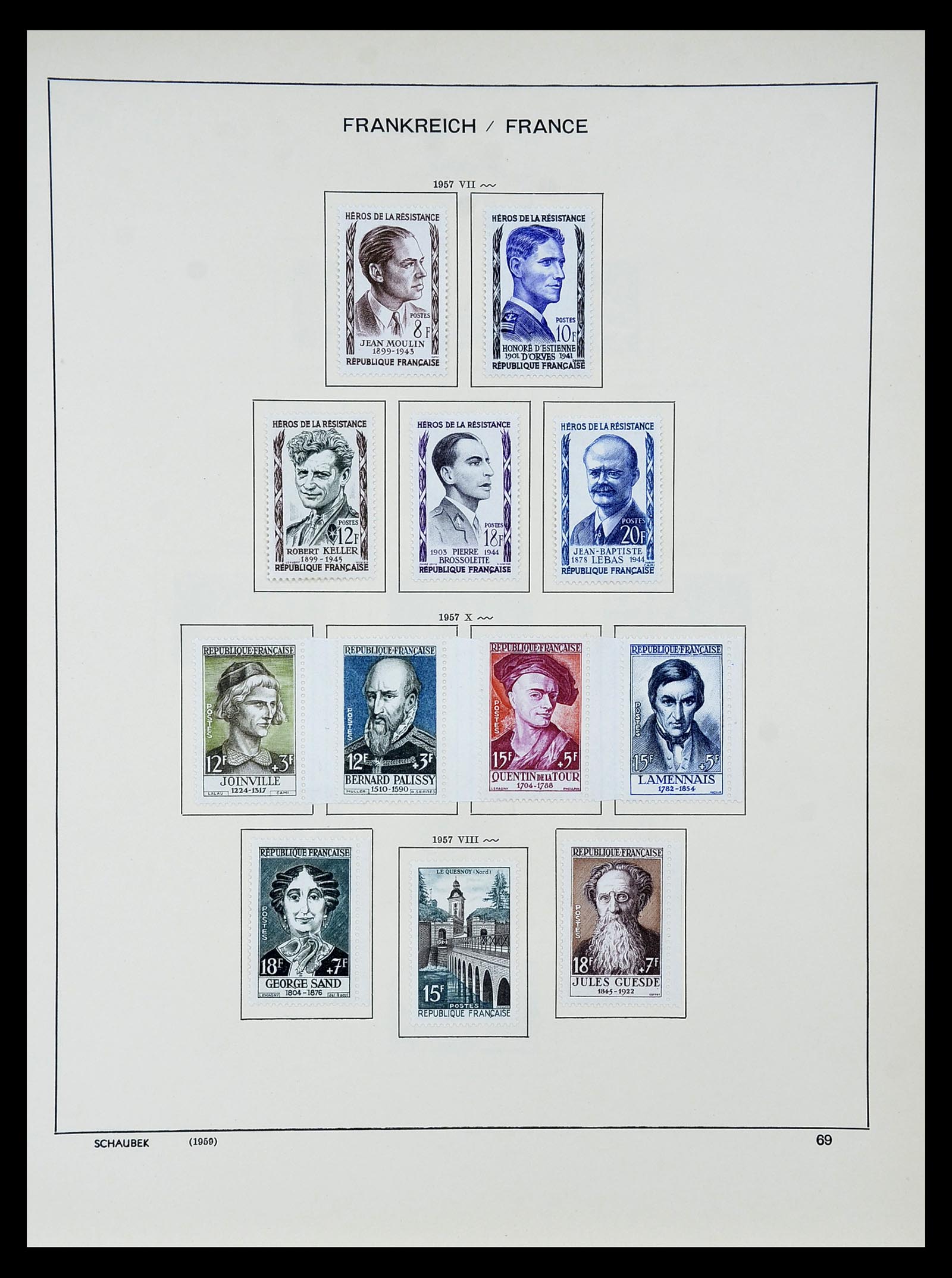 34802 070 - Stamp Collection 34802 France 1849-1959.