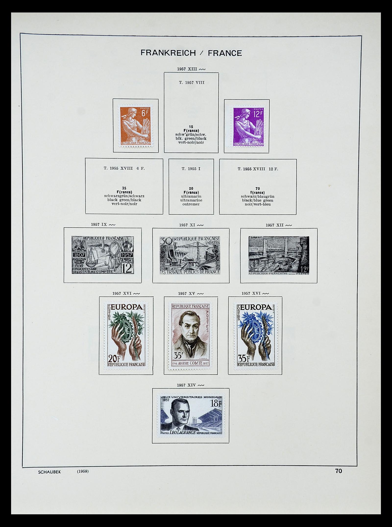 34802 071 - Stamp Collection 34802 France 1849-1959.